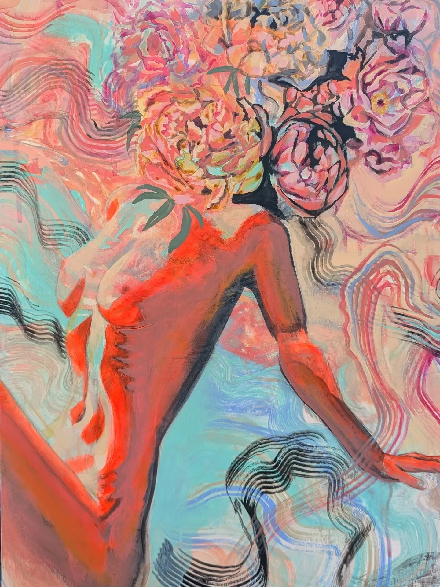 These layers hold more than paint. . .They hold patience, resilience and faith that something beautiful is coming. ✨

#workinprogress #mixedmedia #underpainting #brushstrokes #nudeart #surrealart #surrealism #expressiveart #visualpoetry #abstract #ab