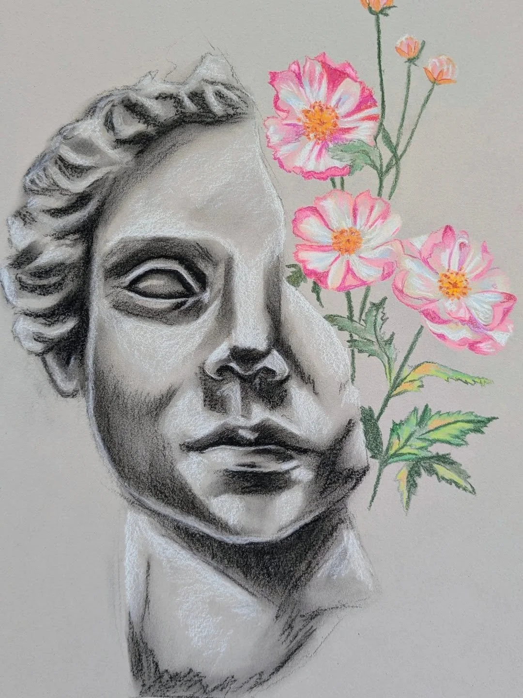 Having a little break from my easel and paint palette. Relaxing with some charcoal and pastel studies of classical sculptures. It's nice to return to my first love, drawing. 
Long before I ever picked up a paintbrush and put it to canvas, drawing was