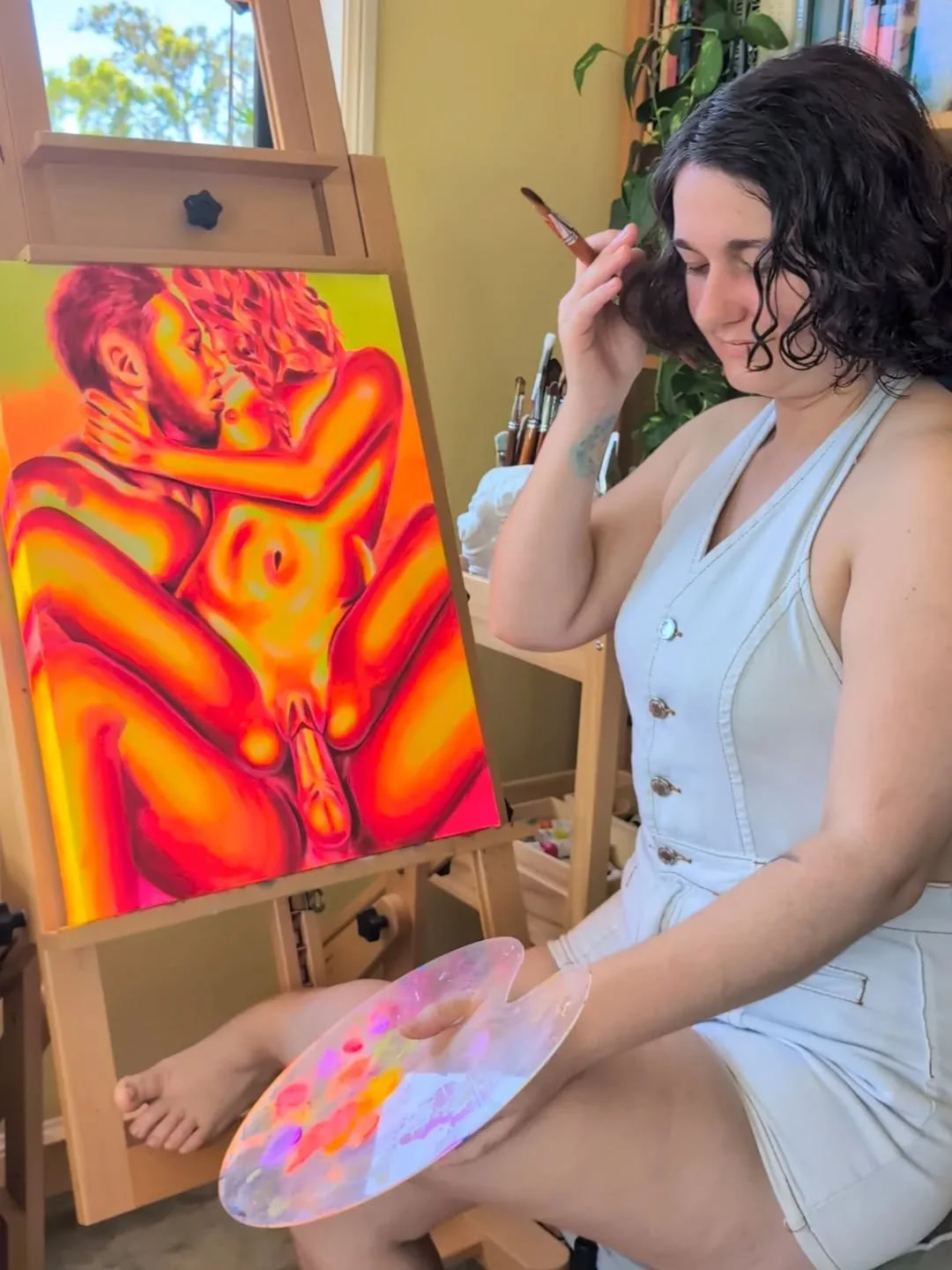 𝑻𝒉𝒆 𝑭𝒍𝒂𝒎𝒆 𝑩𝒆𝒕𝒘𝒆𝒆𝒏 𝑼𝒔
A study in closeness.
In eye contact.
In the quiet intensity of being fully seen. 

This piece explores passion not as a spectacle - 
But as connection.
Heat held gently.
Fire shared.

Part of my 𝘛𝘦𝘯𝘥𝘦𝘳 𝘍?