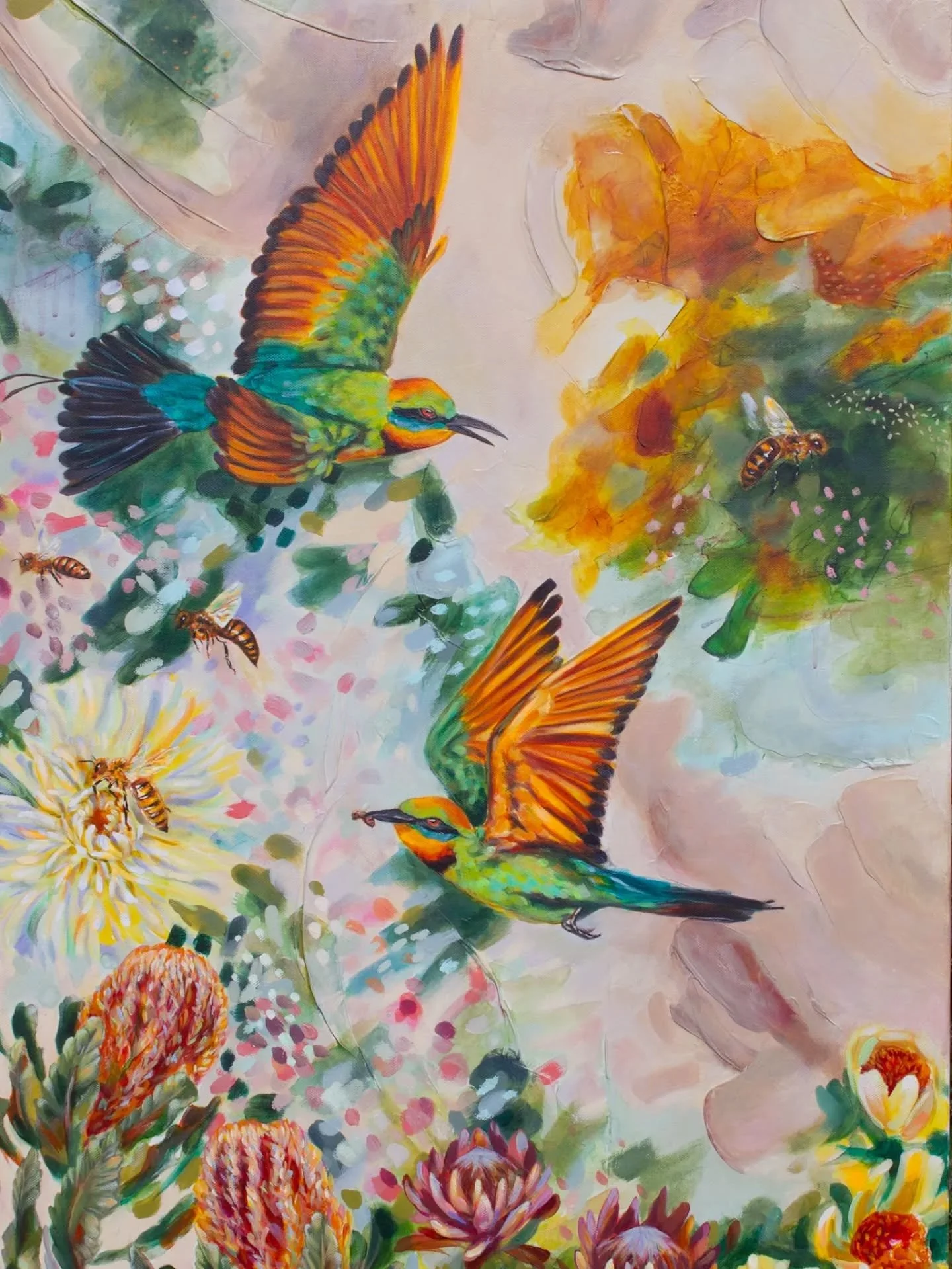 I guess it's about time to unveil my latest painting that I've been working on in secret for the 1770 Art Show, "The Colour of Return". I am so incredibly grateful to have taken home the Local Artist prize last night, I guess I am officiall