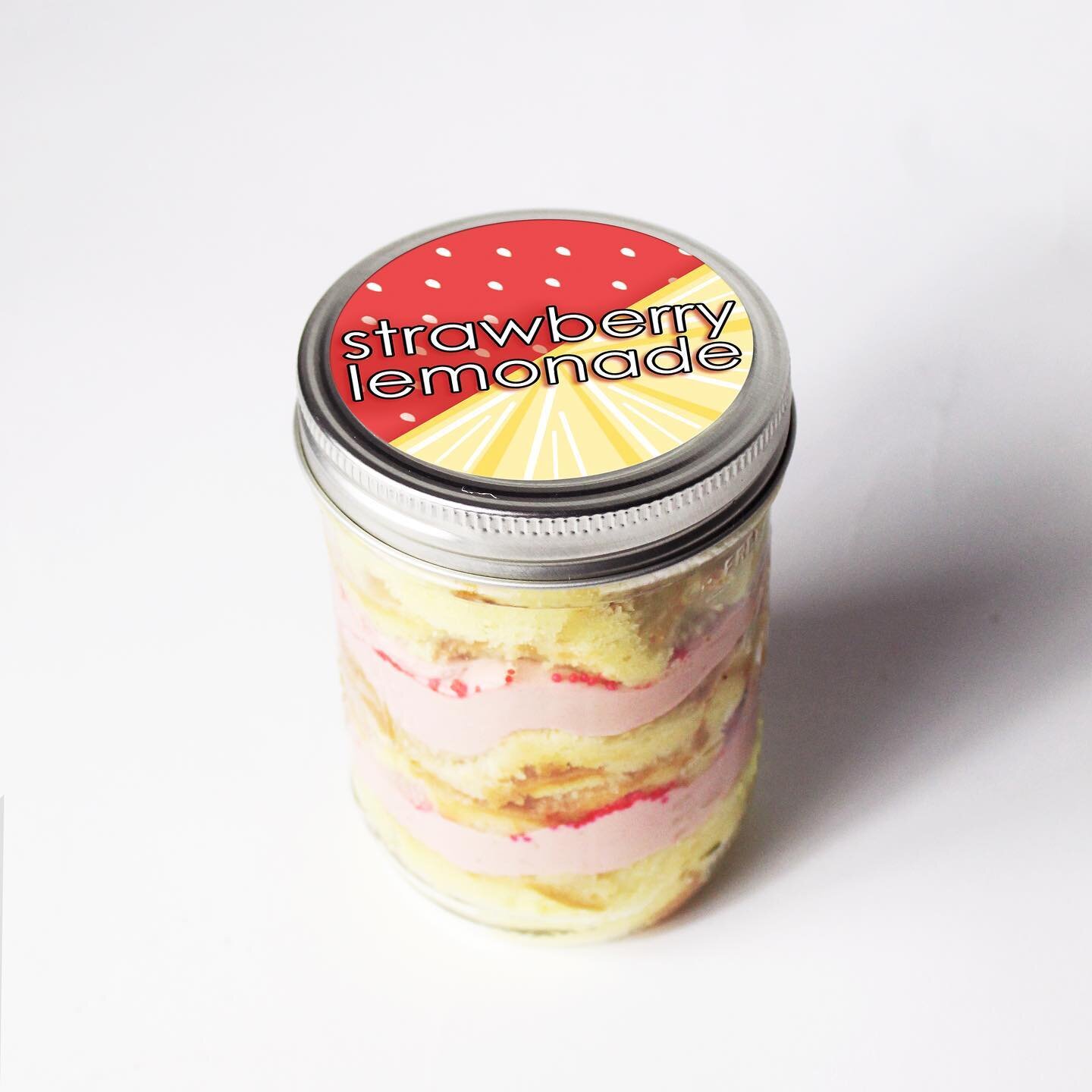 Beat the heat! 🔥 Strawberry Lemonade Cake Jars are ready for pickup at our LA location. #strawberrylemonade #cakecakecake #cakelovers #cakestagram🍰