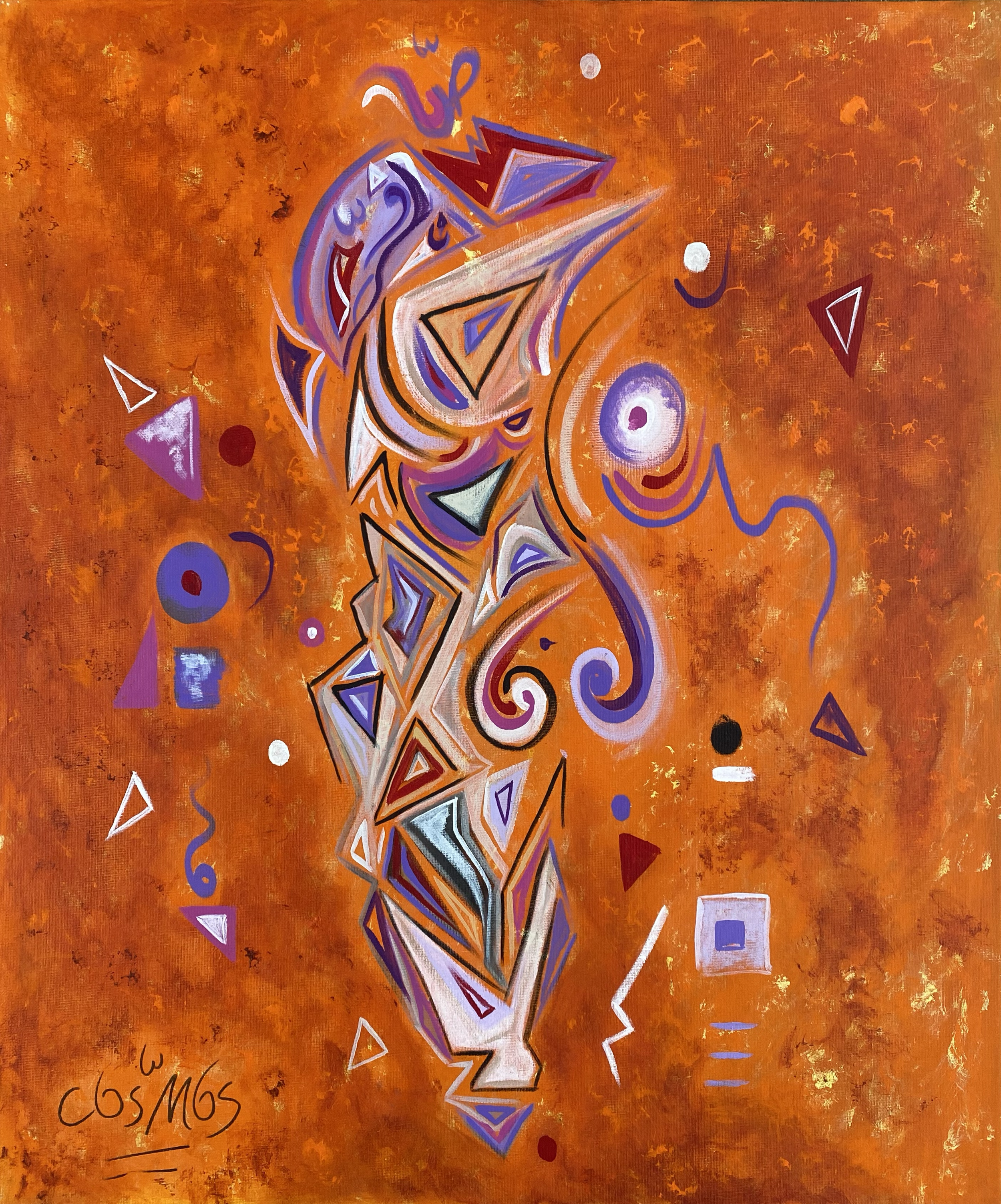 FIREY - Acrylic on canvas panel 20" x 24"