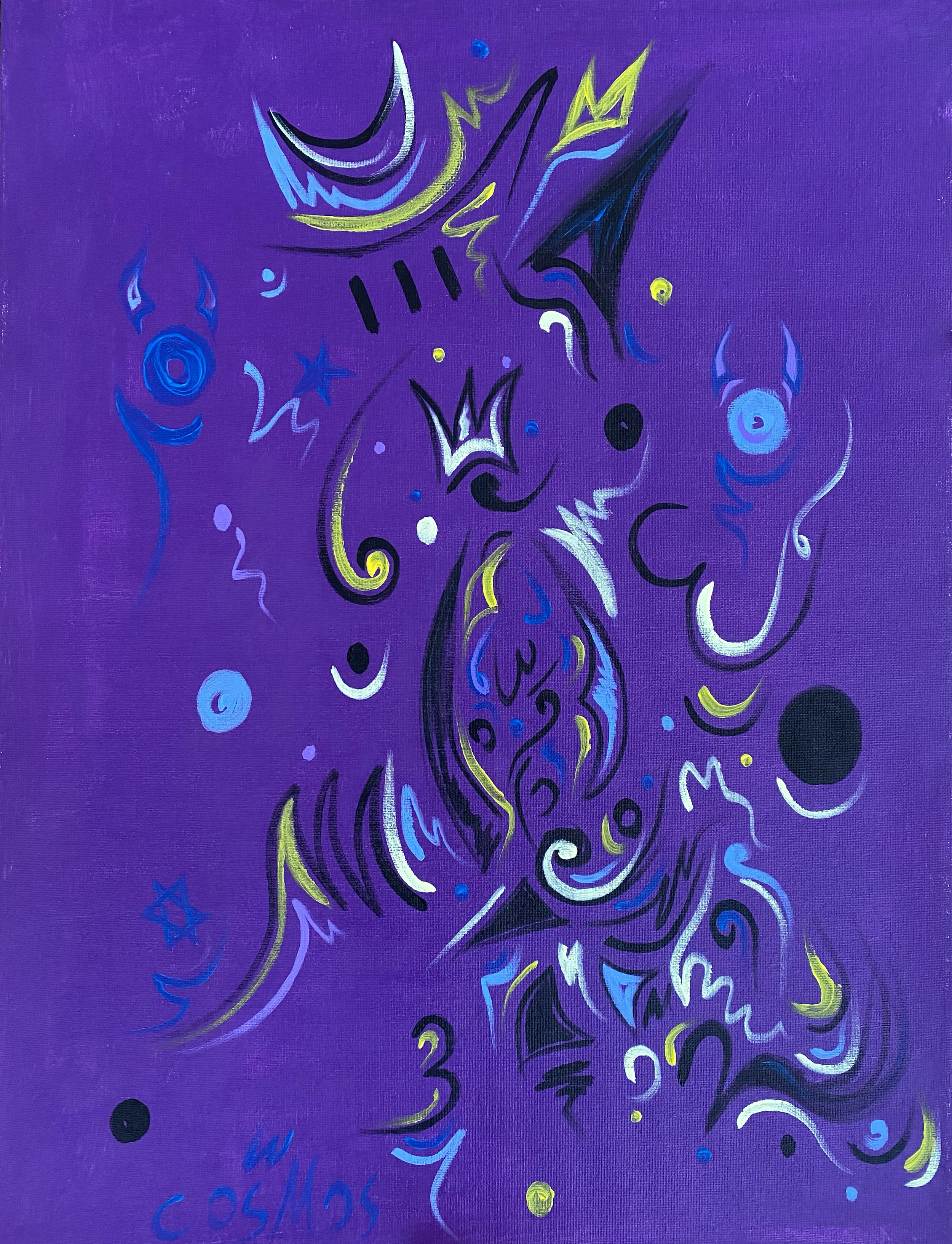 GOD OF THE DEVIL - Acrylic on canvas panel 18" x 24"