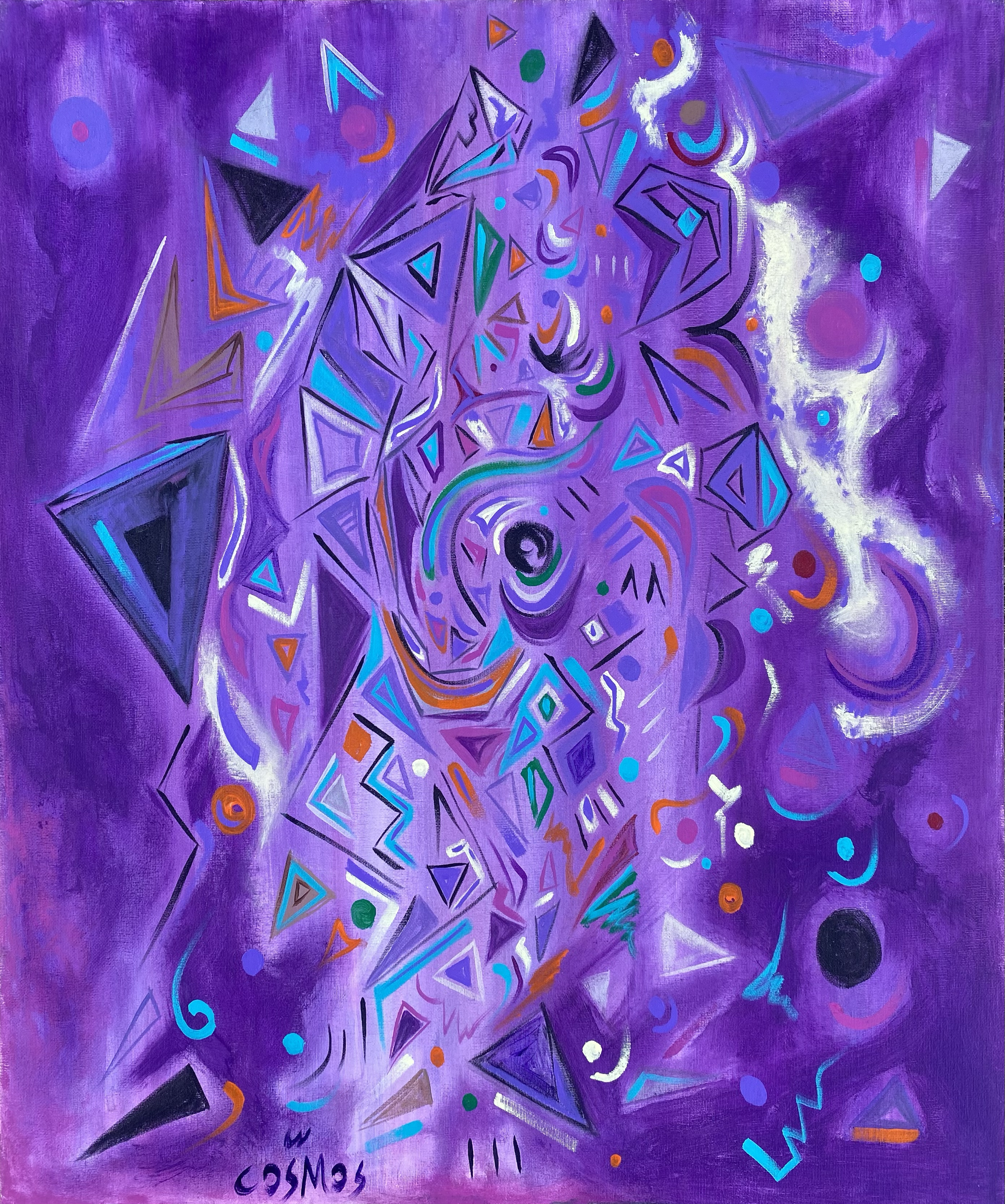 COMPOSITION - Acrylic on canvas panel 20" x 24"
