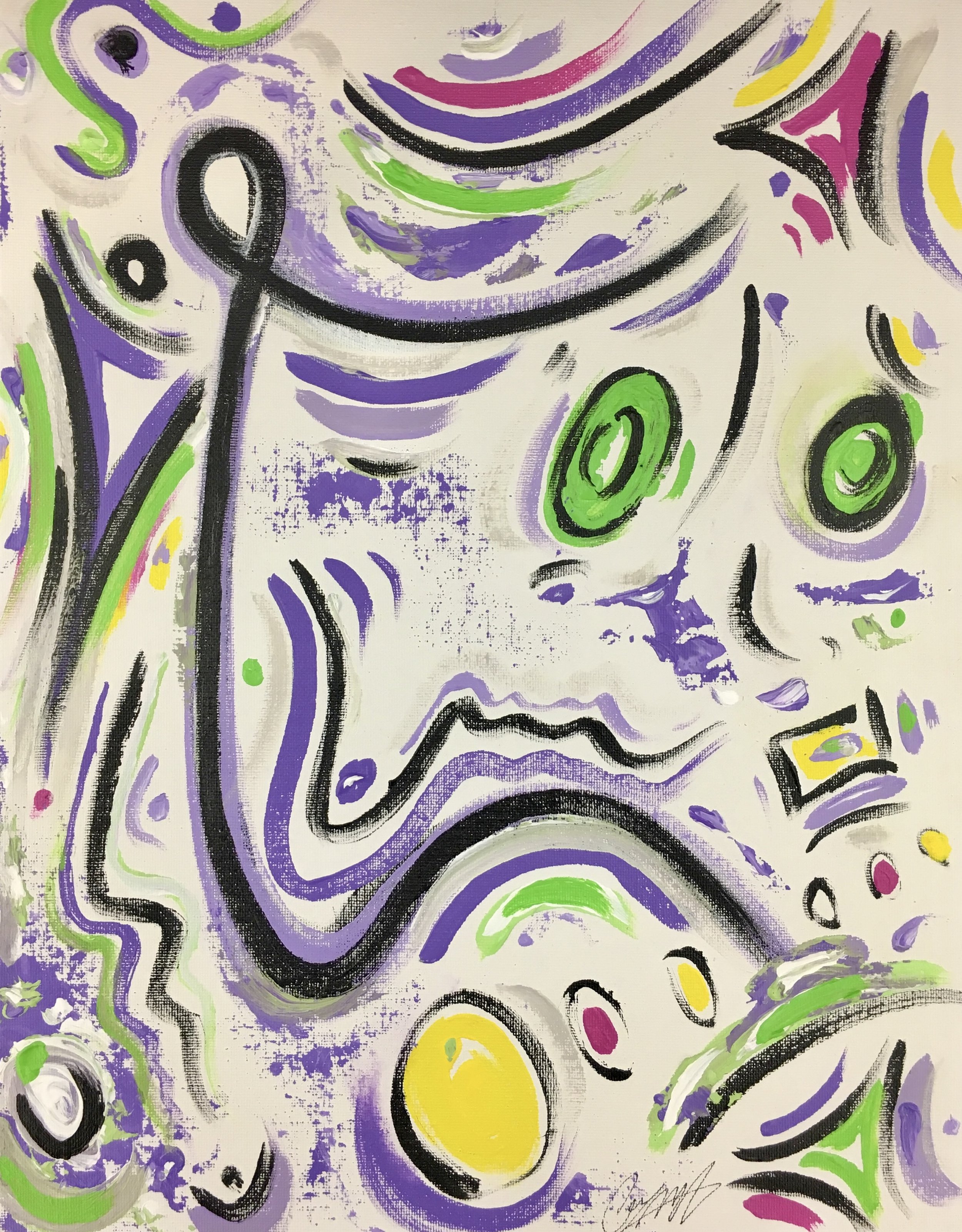 SPOOKY - Acrylic on canvas panel 11" x 14"