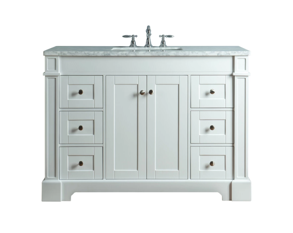 Seine 48 Inches White Single Sink Bathroom Vanity