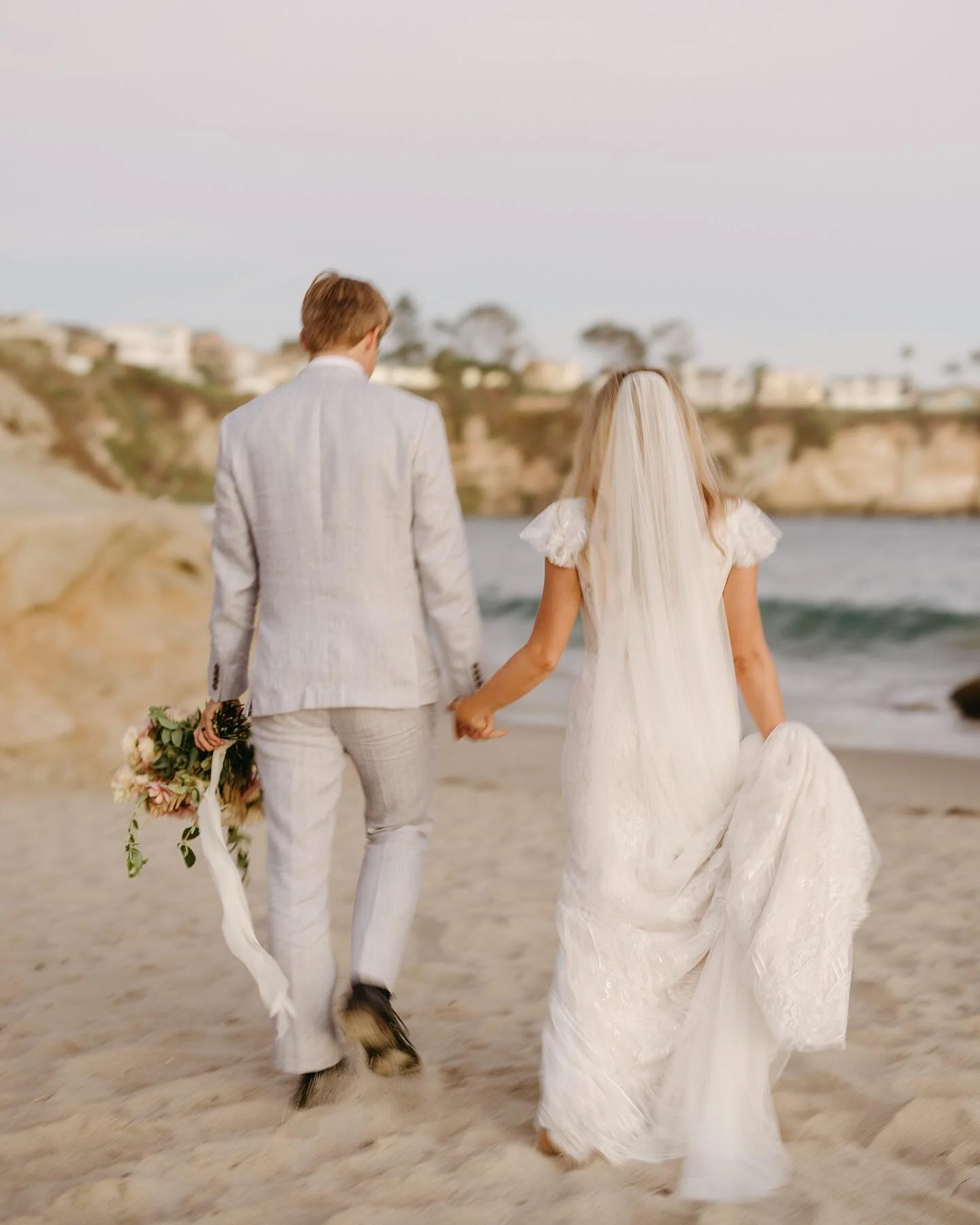 Hot girl walk for our bride @camdengrace in our Harlow gown🤍