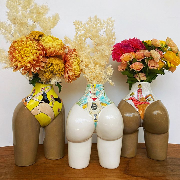 Ceramic Booty Vases