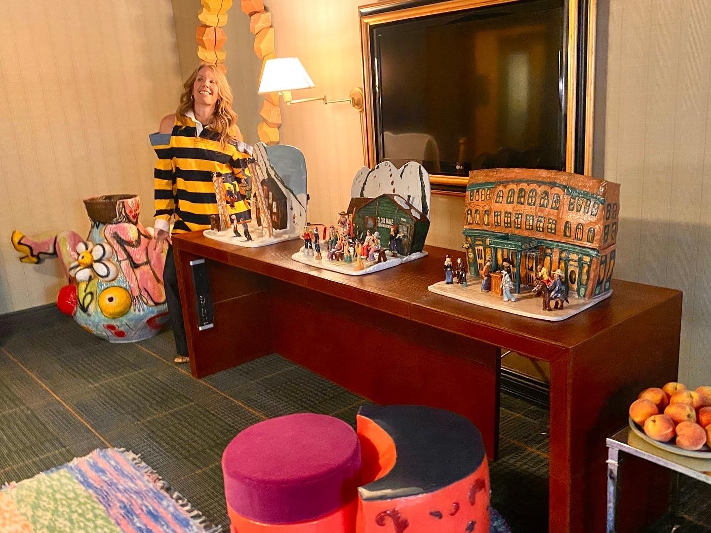 View of the work in situ