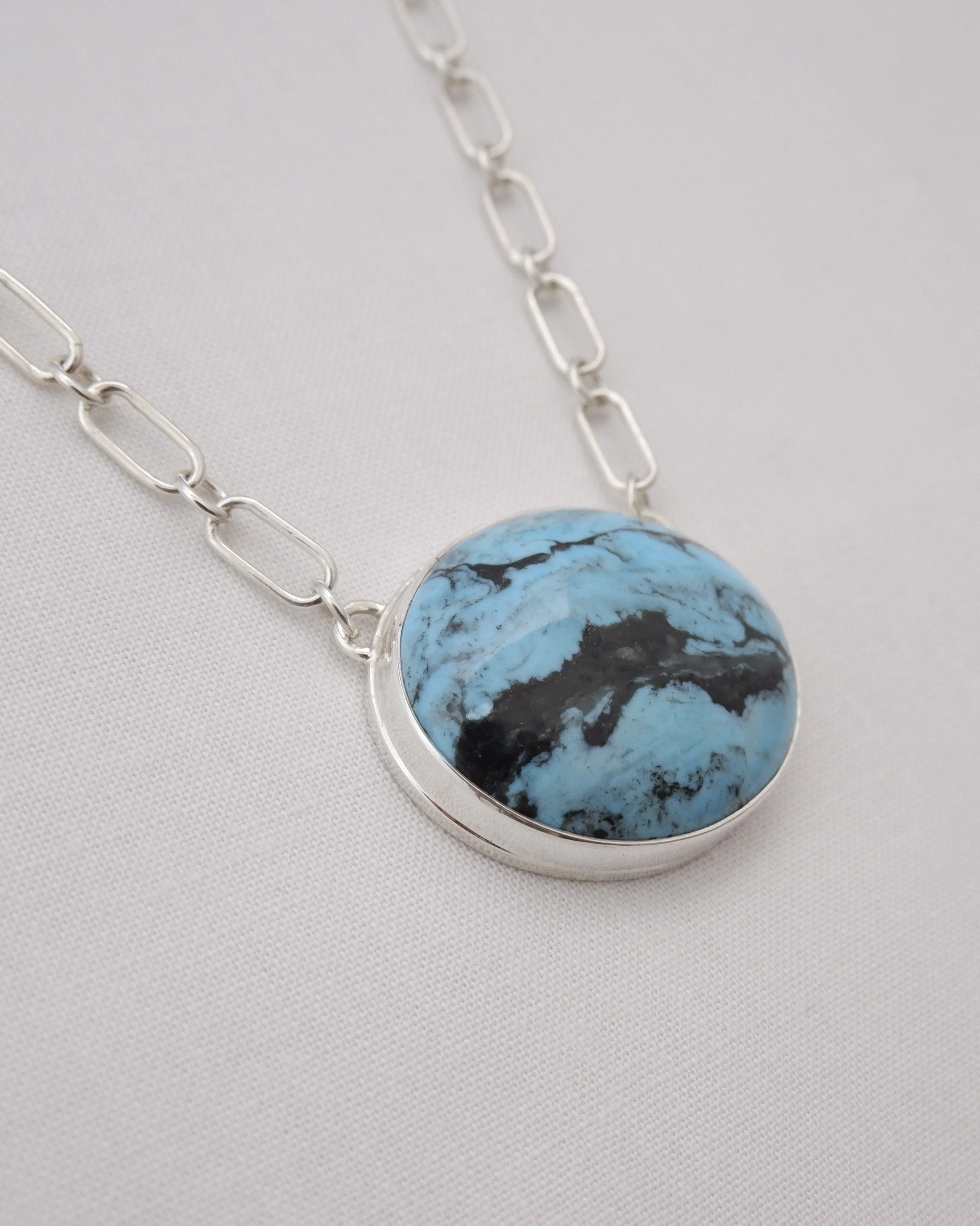 Kingman turquoise ENB reversible handmade necklace.jpg