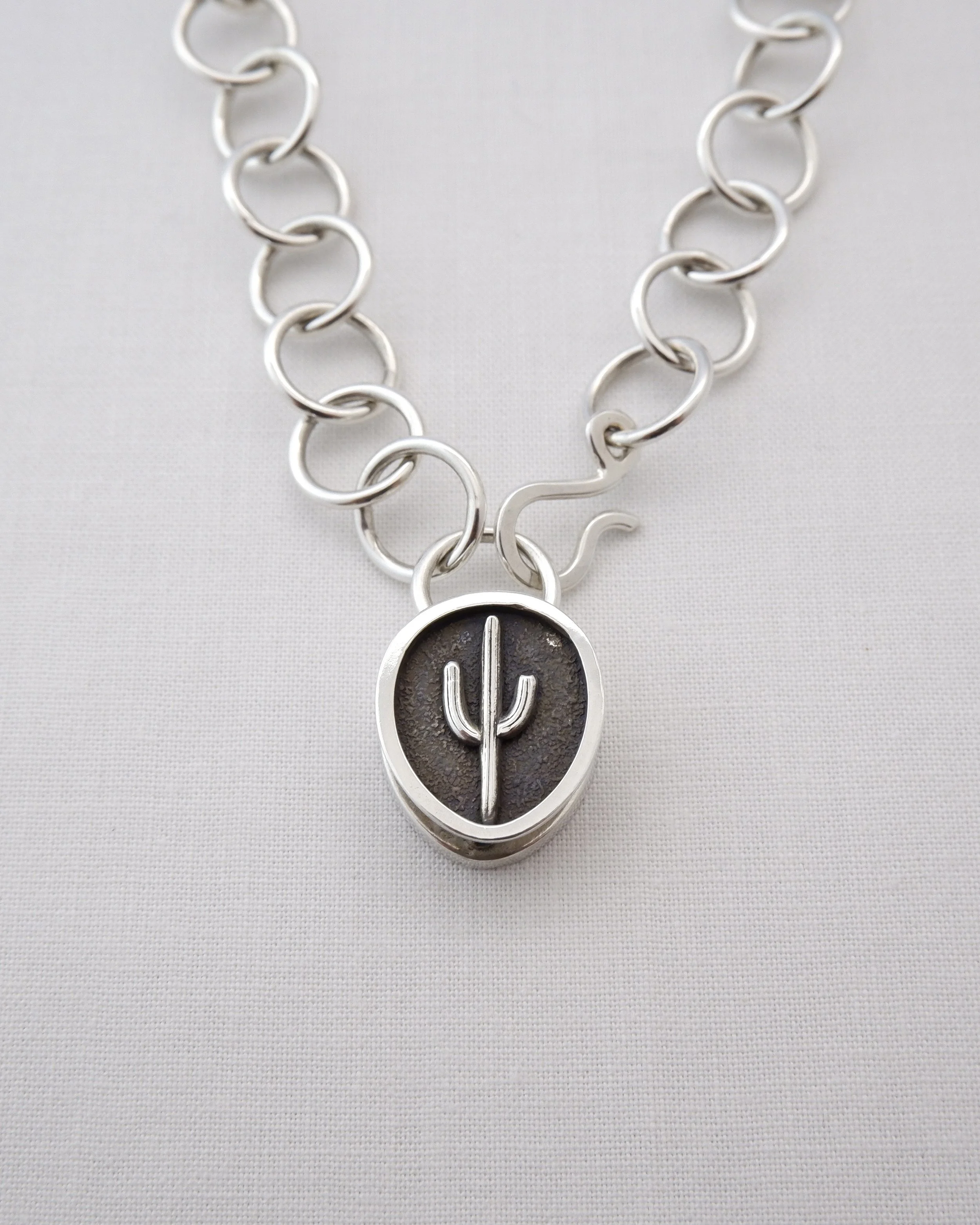Reversible lariat necklace six way convertible ENB silver saguaro.jpg