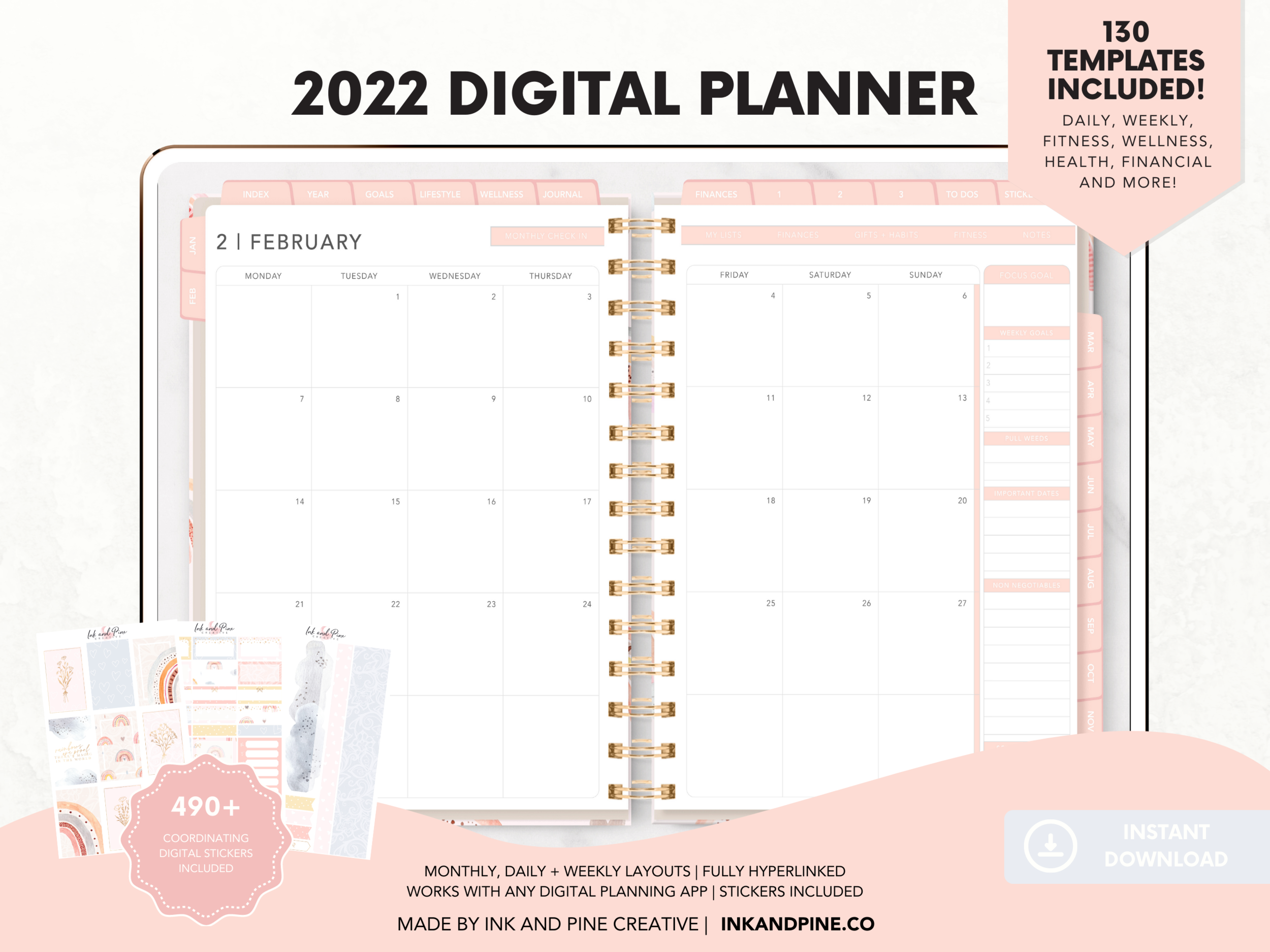 Digital Planners + Journals — Shop Planners and Courses — Ink and Pine