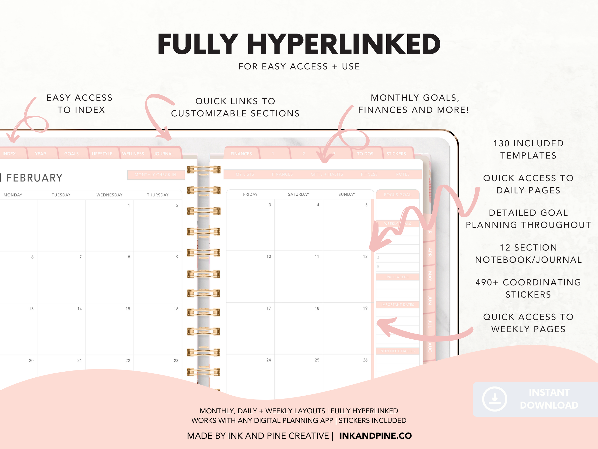 Digital Planners + Journals — Shop Planners and Courses — Ink and Pine