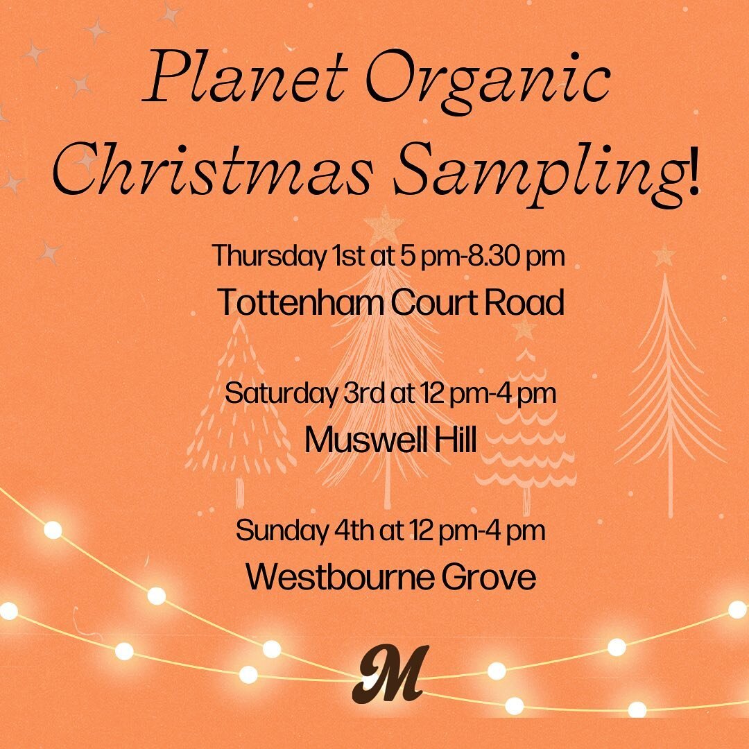 JOIN US in some festive fun this week at @planetorganic 🎄💞 where we will be serving up ice cream and warm chai at their in store Christmas markets! We&rsquo;re going to be there will lots of other fun brands, so it isn&rsquo;t want to be missed. 

