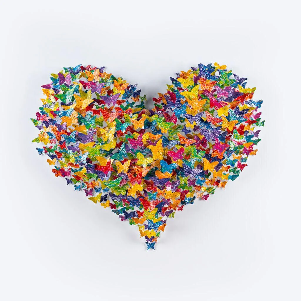 Flying Love (Mexico), 100x100, White background, butterflies, heart.jpg