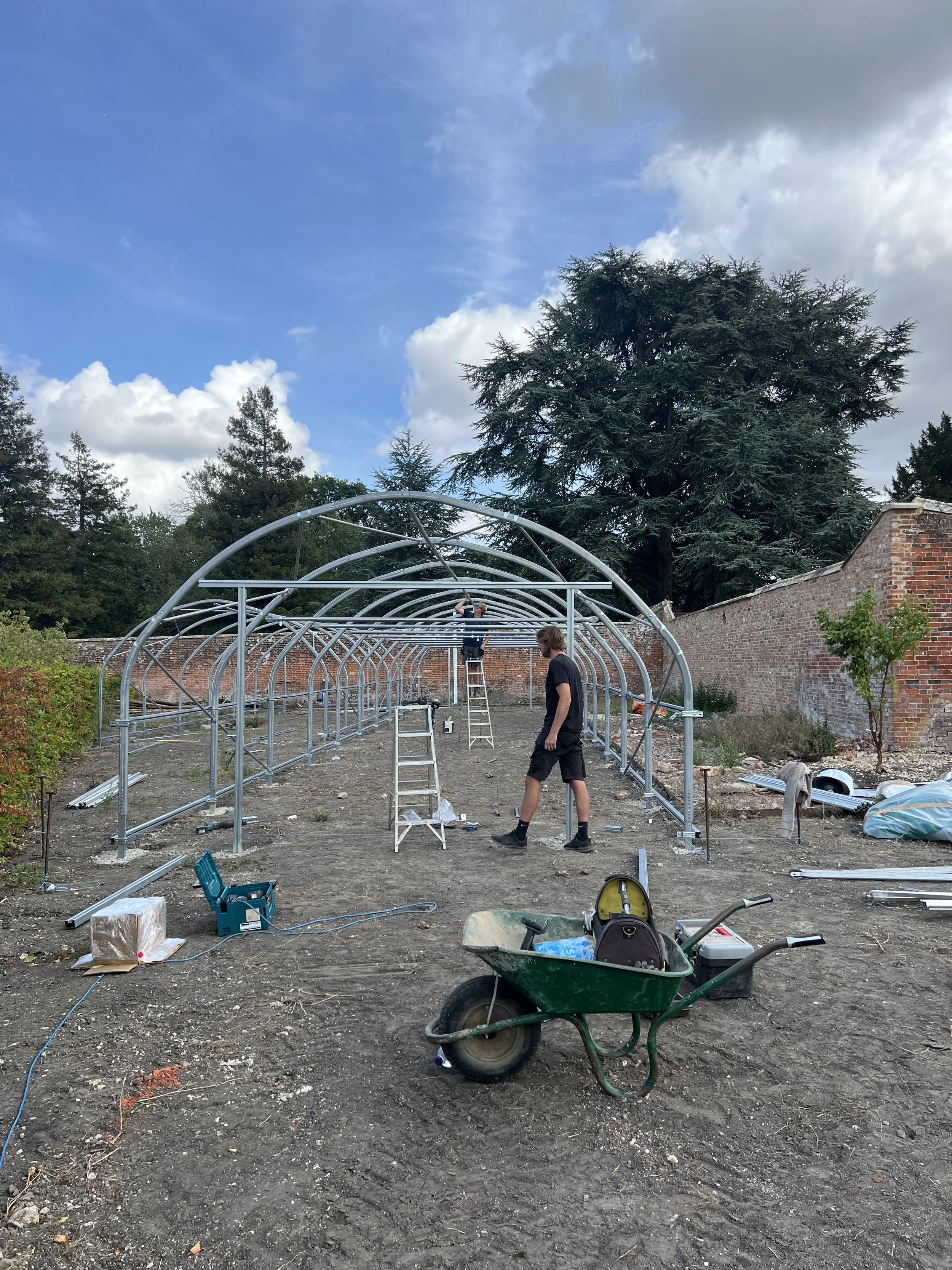 30th July the polytunnels arrived!