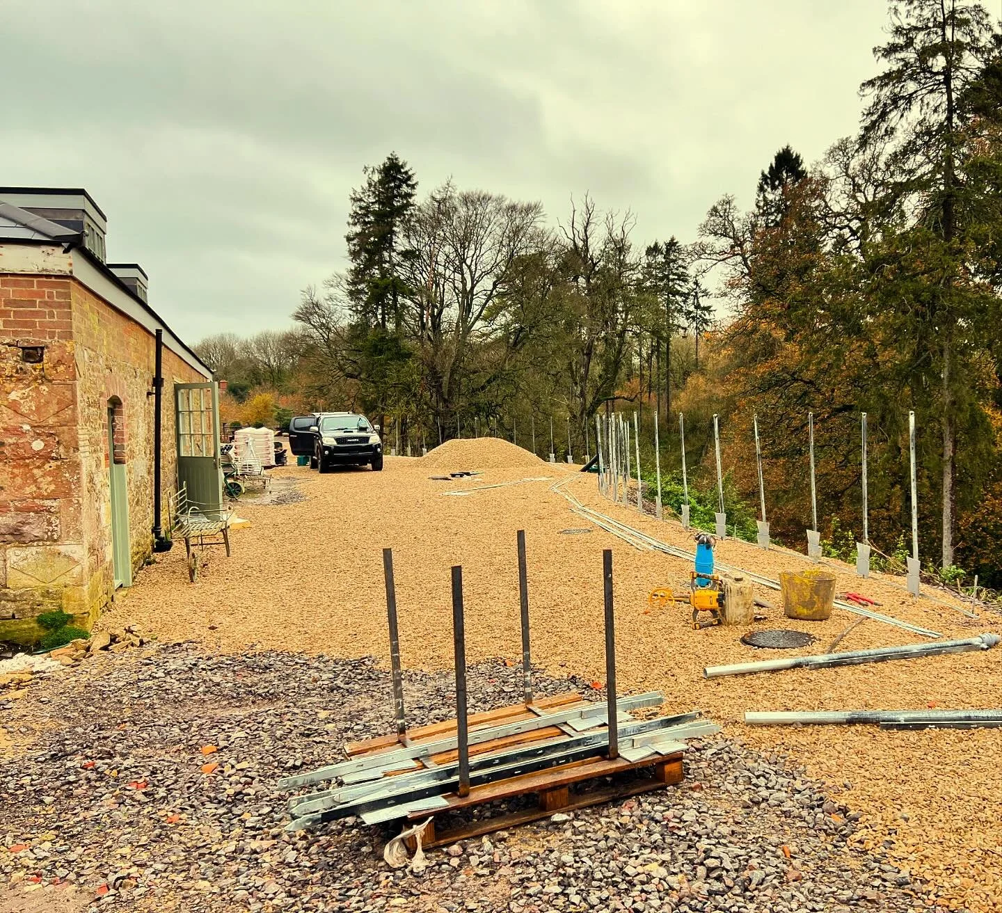 Estate Railing going in today!