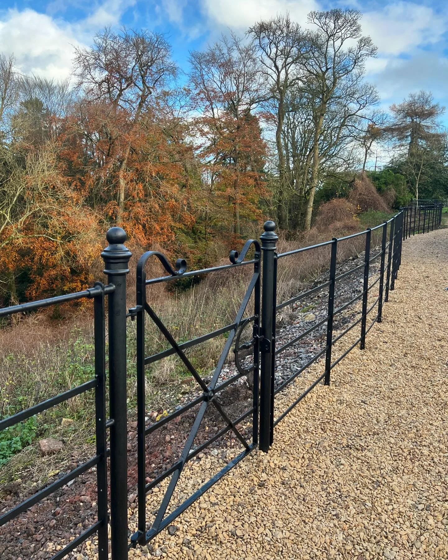 The estate railing and new gates are done! 🌟