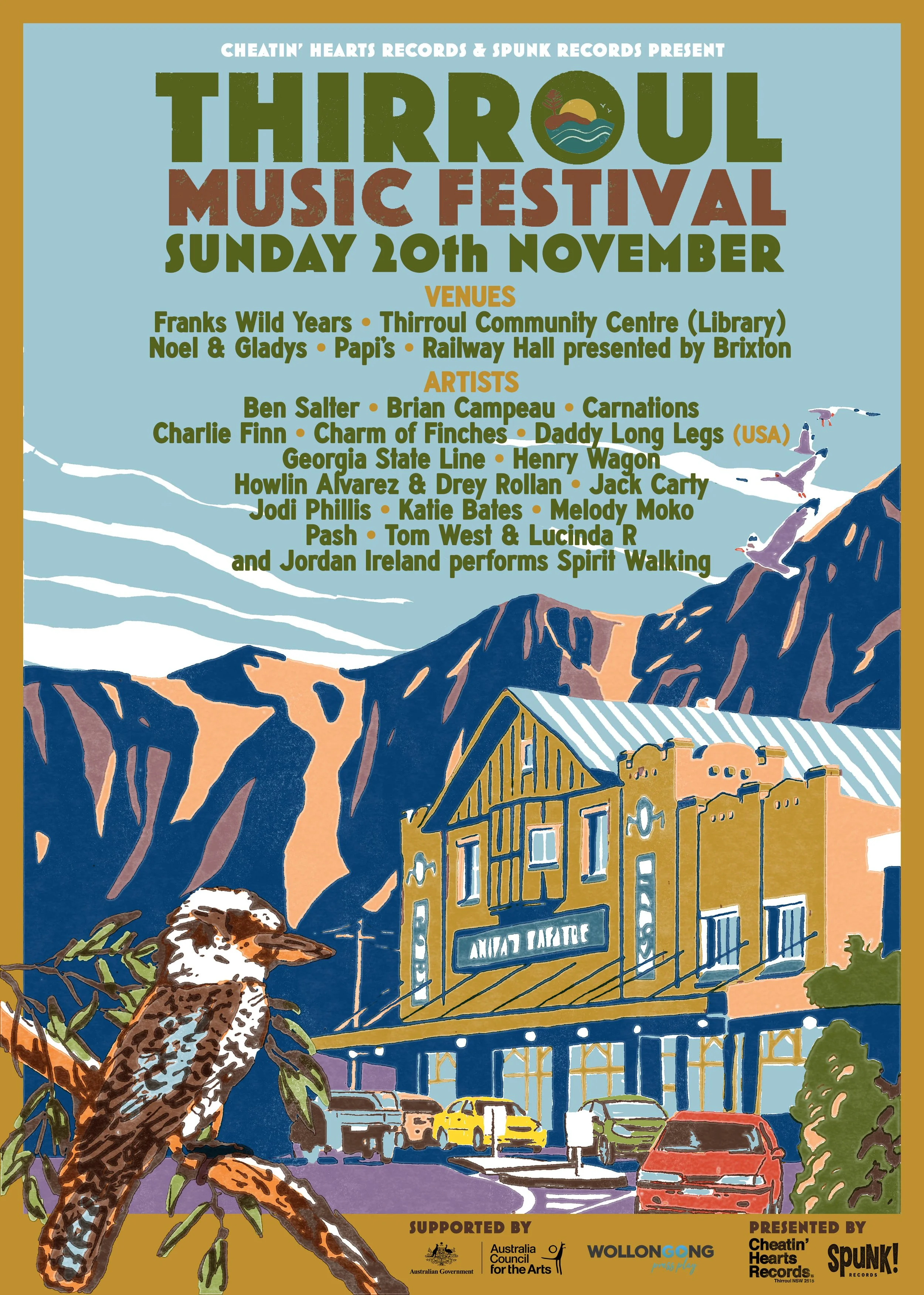 Thirroul Music Festival Poster Luke Player Thirroul Music Festival Poster Luke Player