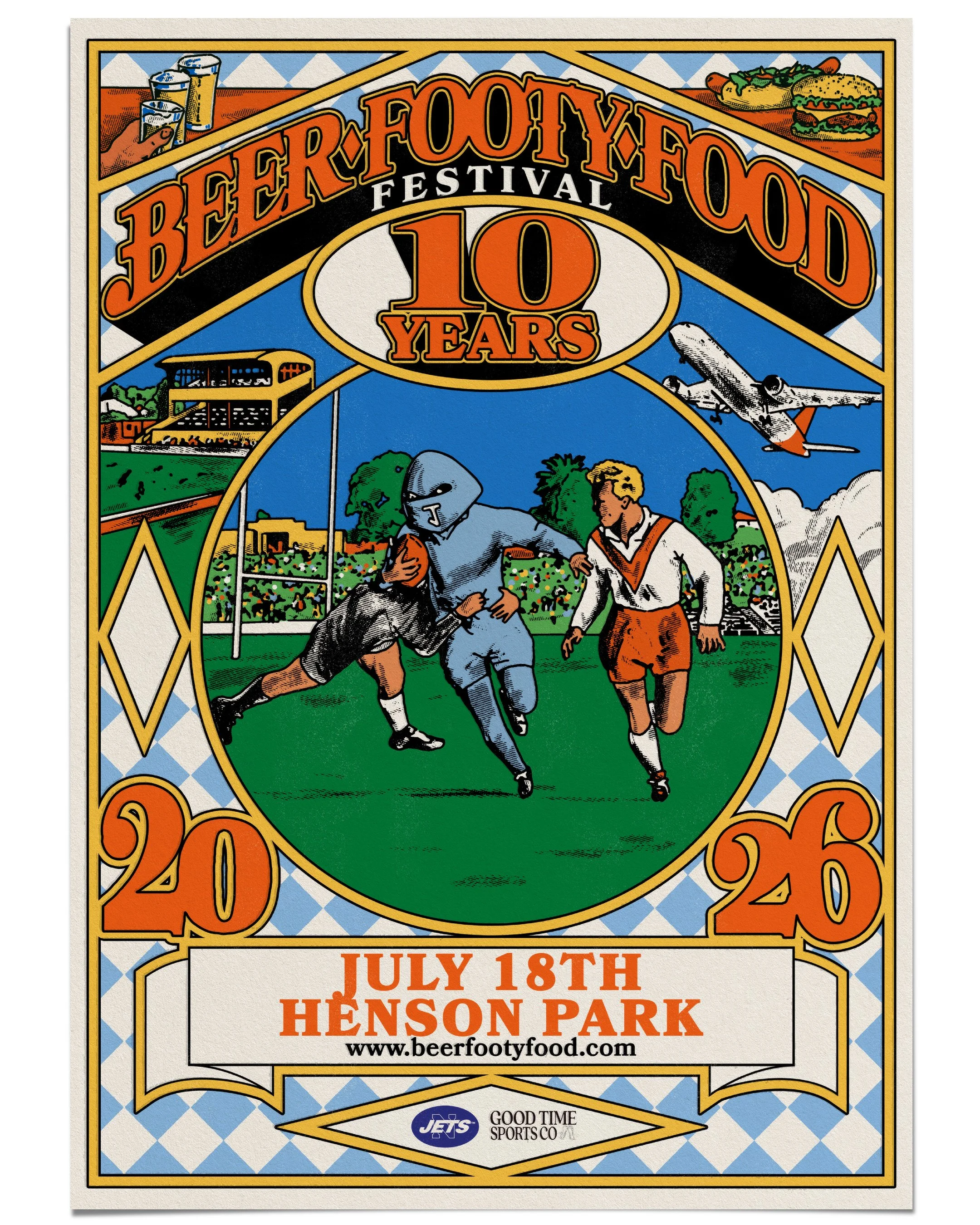 Beer, Footy, Food Festival poster, 2026