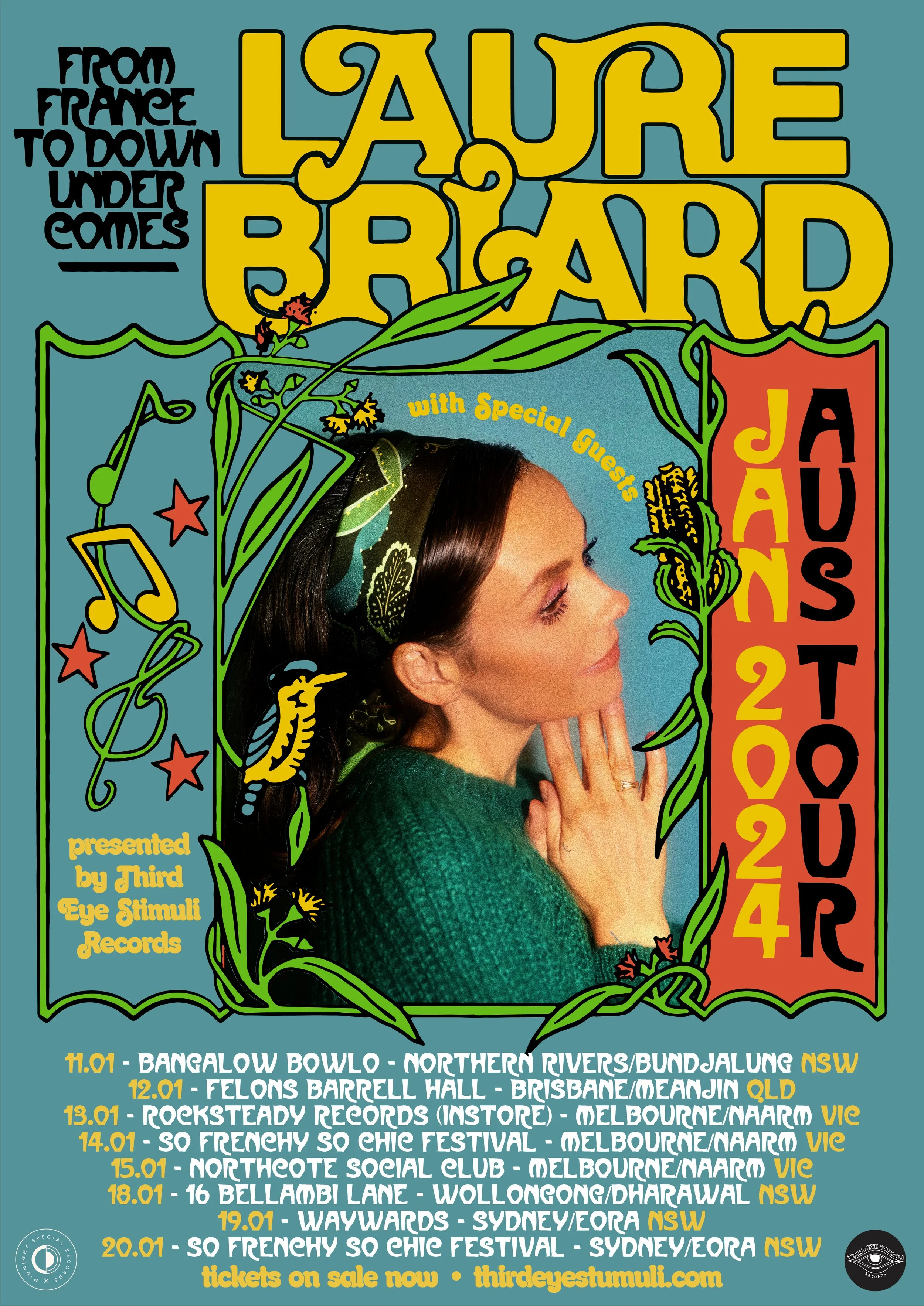 Laure Briard Australia tour poster, 2024