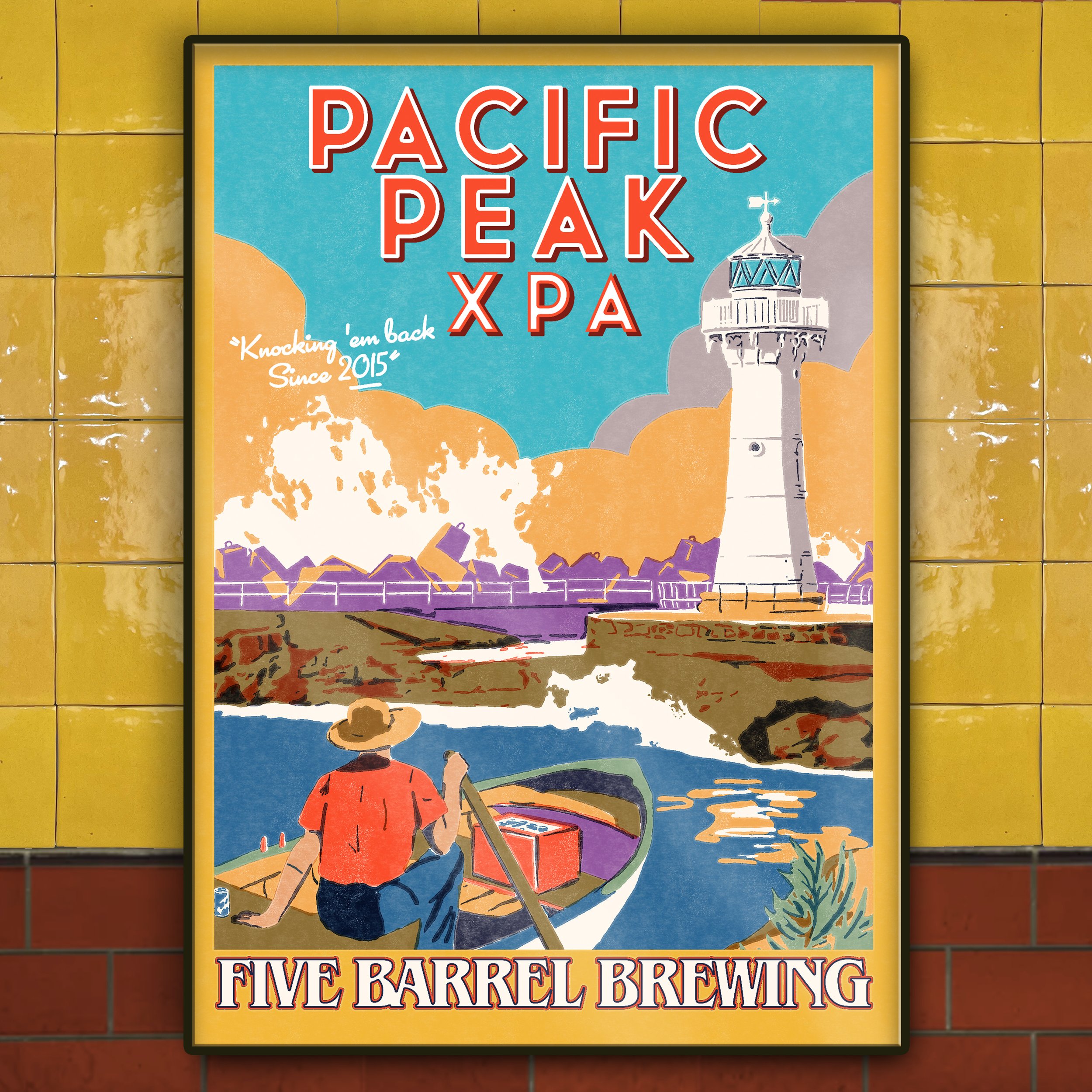 Five Barrel Brewing 'Pacific Peak' poster, 2023