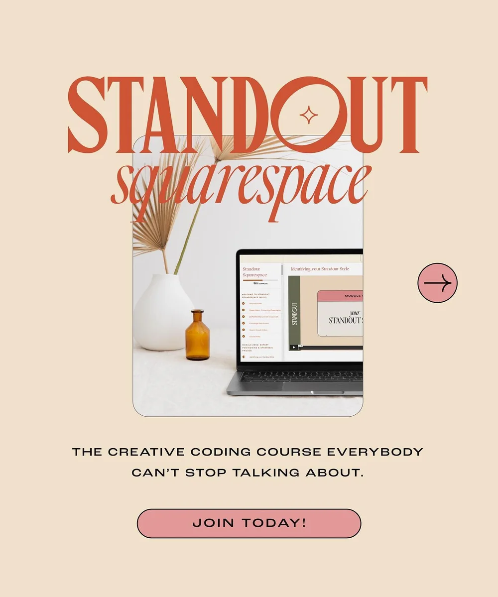 Here's what many of you have been waiting for&mdash;we're opening our doors to Standout Squarespace again for a limited time 🤩
.
If you're tired of playing it safe on website builders, this is the course for you! No more second-guessing your design 