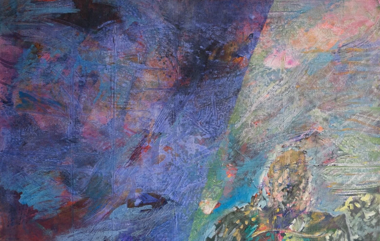 "Selbstportrait mit Seerosen 3 "
             100x140 cm