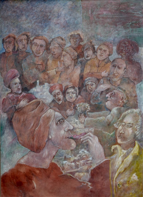 Kaffeehaus- Getümmel