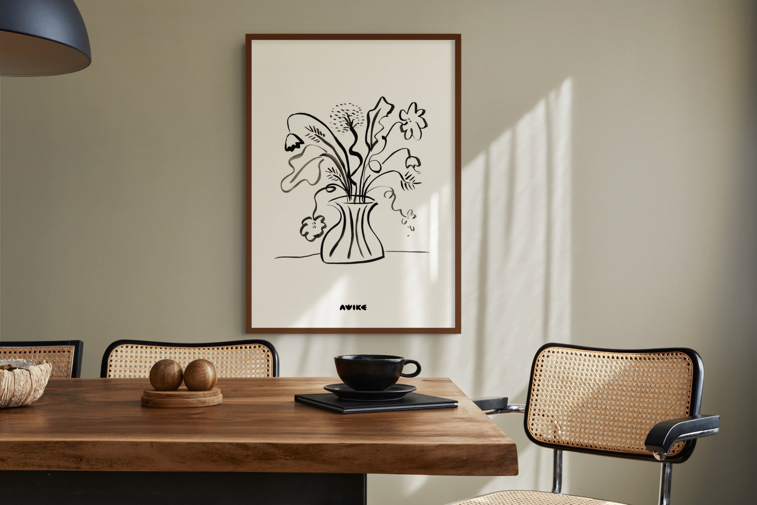 Poster II - Wildflower Bouquet - black/white