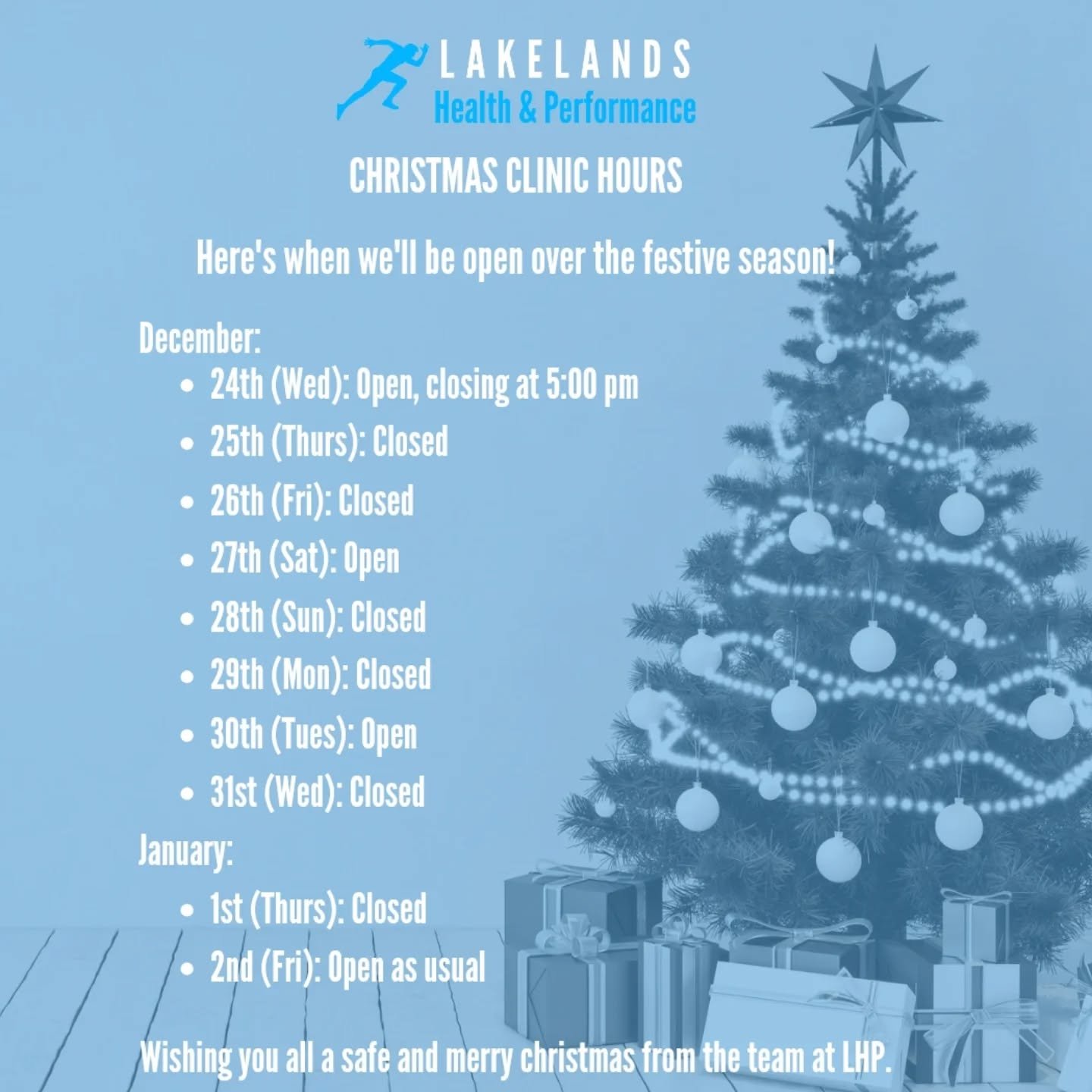 Our Christmas hours are up 🎄

If you&rsquo;re due for a tune up before the holidays, now&rsquo;s the perfect time to lock in your spot!

Make sure you&rsquo;re booked in before the break &mdash; we want you feeling your best rolling into the new yea