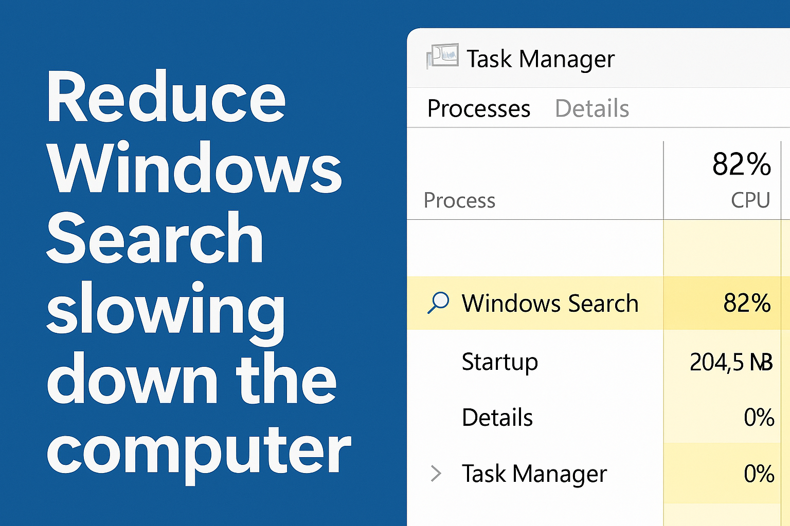 How to Stop Windows Search from Slowing down the computer