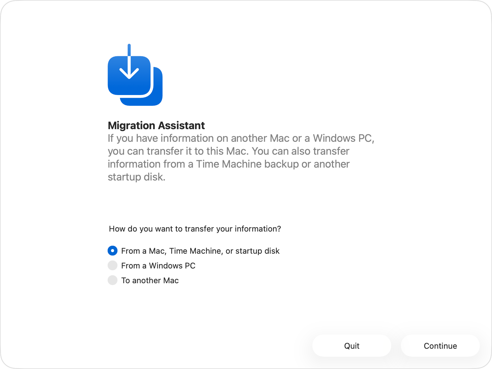 apple macos migration assistant