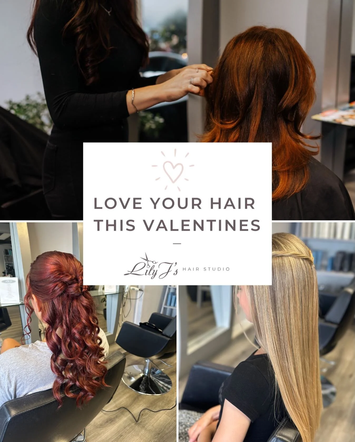 Valentine&rsquo;s Hair, Sorted 💕
Love Your Hair This Valentine&rsquo;s Day
Whether you&rsquo;re heading out, staying in, or just fancy feeling good, February is the perfect time for a hair refresh.
From glossy colour to a confidence-boosting cut, we