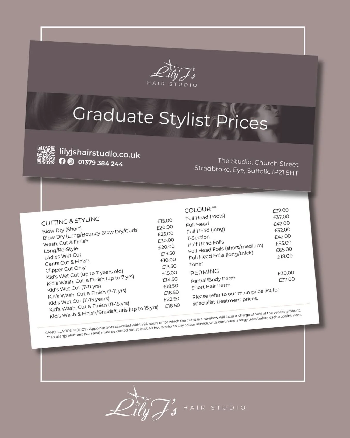 Book with Maisy at Graduate Stylist Prices
Maisy is continuing to grow in confidence and skill, and her diary is open for clients looking for quality hair services at Graduate Stylist prices.
This is a fantastic opportunity to enjoy:
Professional cut