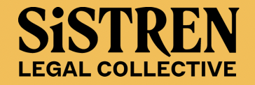 SISTREN LEGAL COLLECTIVE logo on a yellow background.