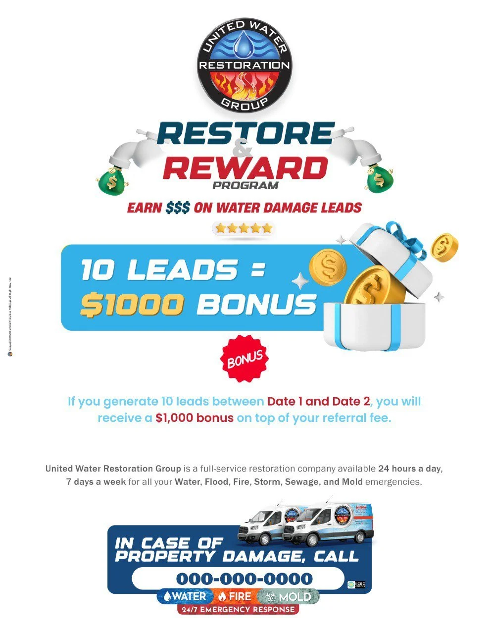 Restore and Reward - 10 Leads = $1000 Bonus.
