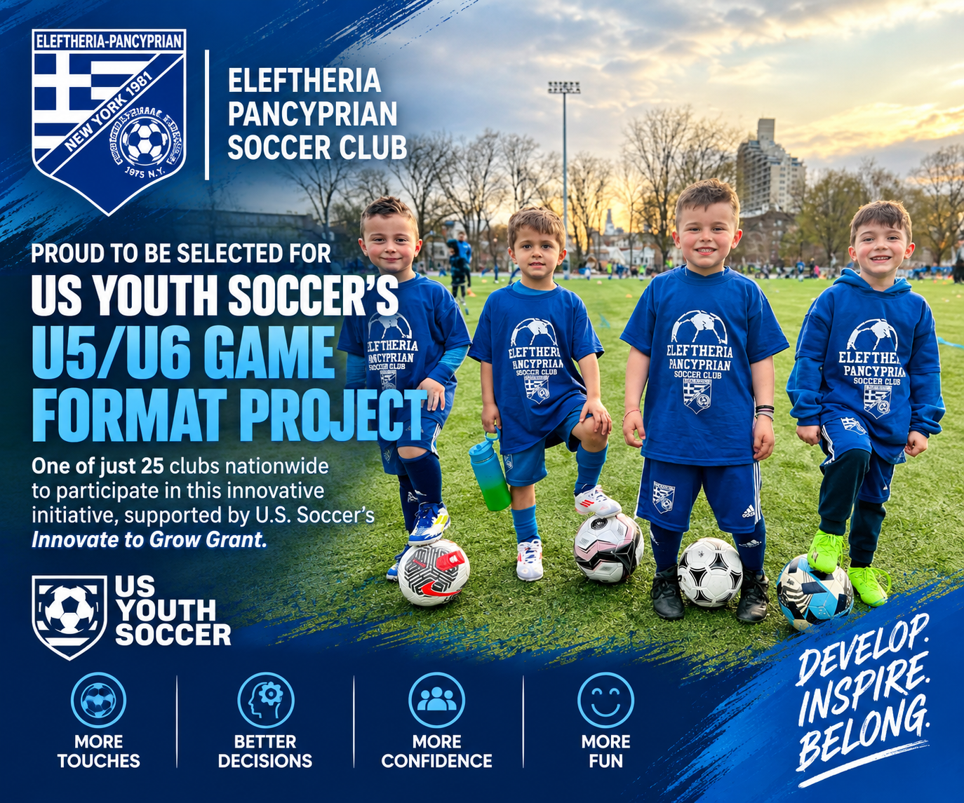 Eleftheria Pancyprian Selected for US Youth Soccer U5/U6 Game Format Project