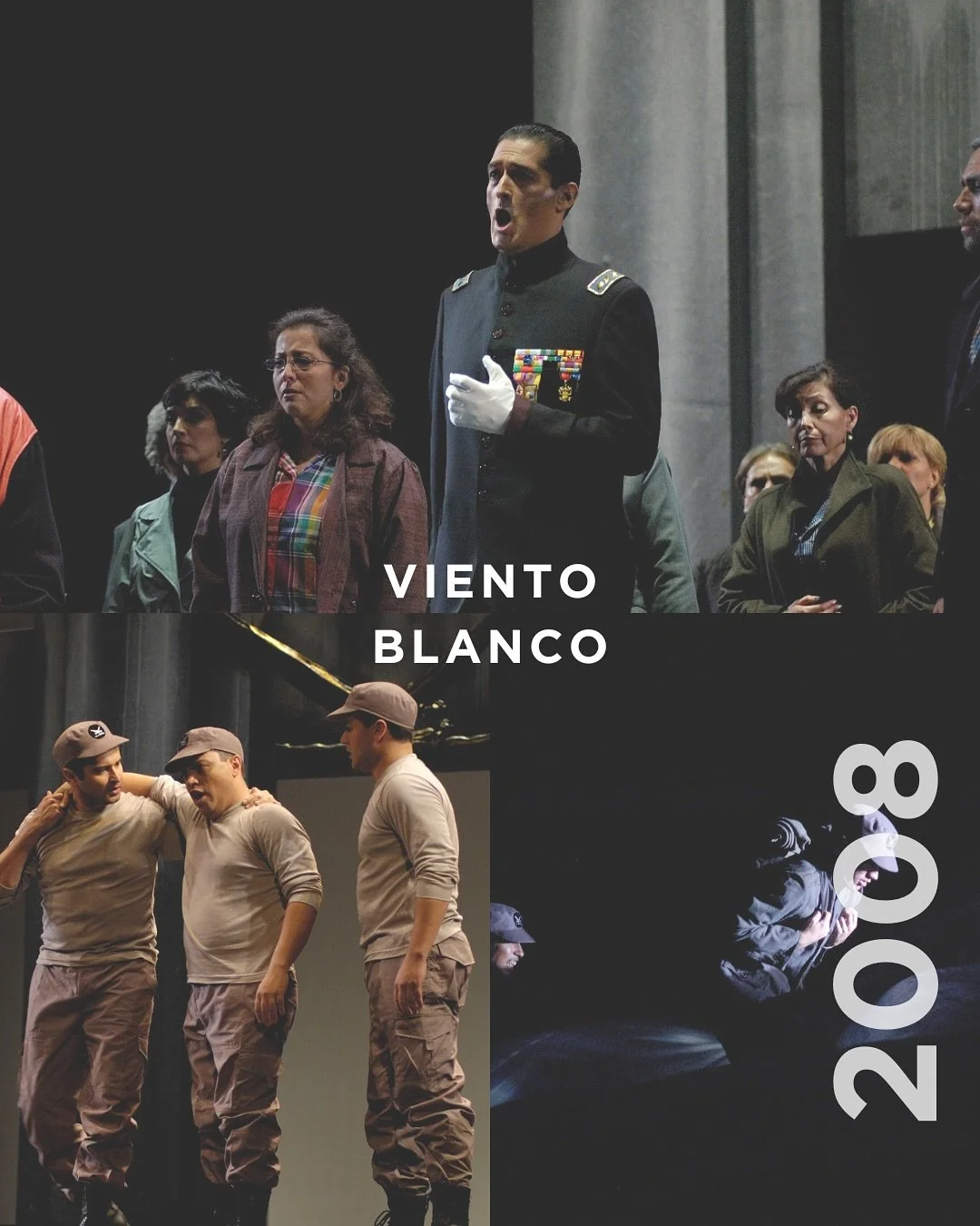 &iexcl;Iniciamos nuestra Retrospectiva &Oacute;pera MusicActual! 🎶

Recordamos &ldquo;Viento Blanco&rdquo; (2008), la &oacute;pera que marc&oacute; un hito en nuestra trayectoria.

Inspirada en la dolorosa Tragedia de Antuco, esta monumental obra de