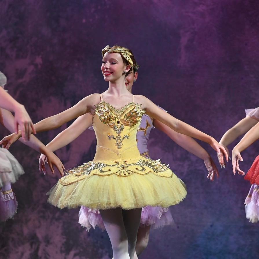 In The Sleeping Beauty, the Fairy of the Song Birds (Canary Fairy) bestows eloquence to Aurora. Congratulations to Emma on her eloquent performance! 💛🐦&zwj;🔥

#dancerlife #noladance #noladancers #ballet #nolaballet #followyournola #onlyinnola #one