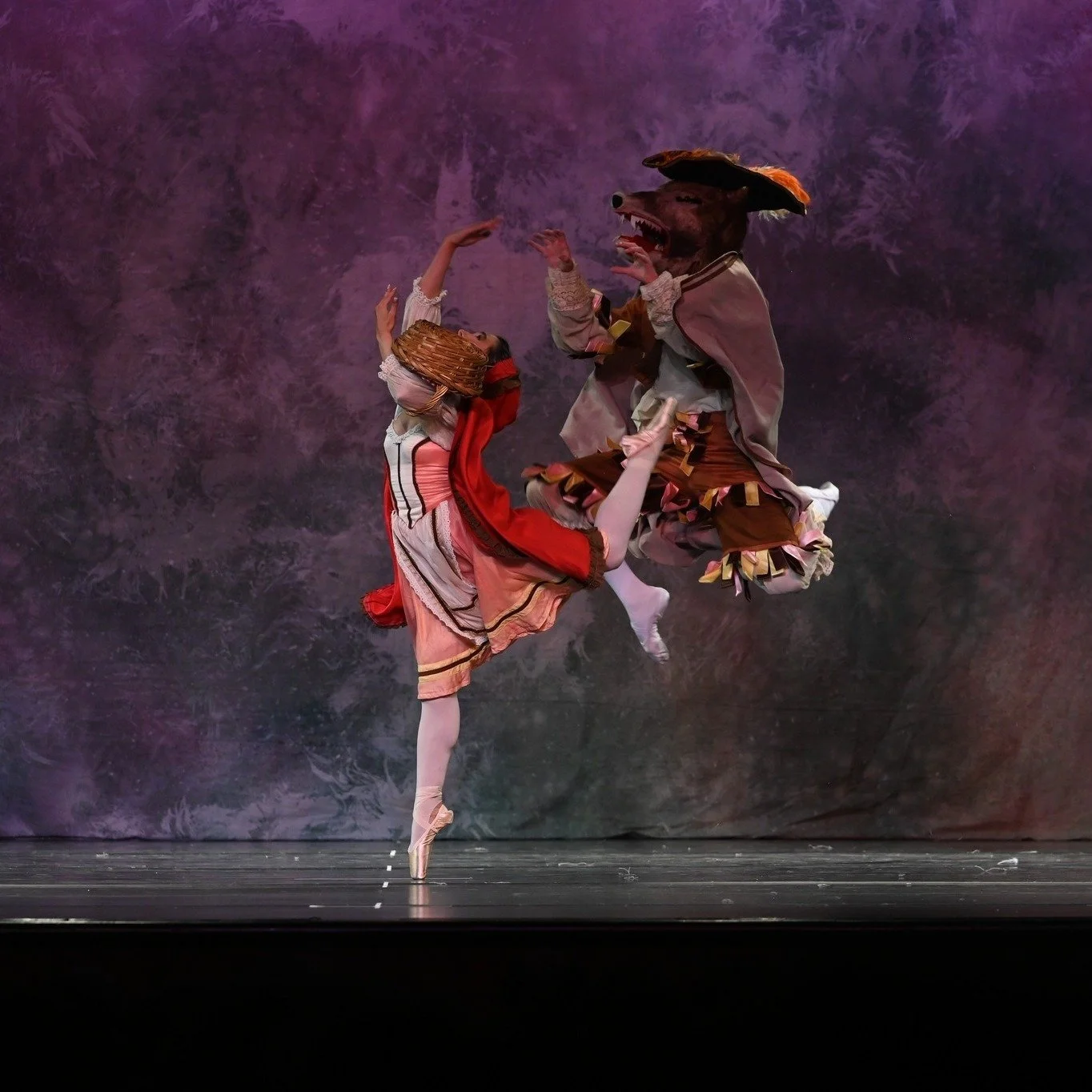 In The Sleeping Beauty, Little Red Riding Hood and the Wolf dance a spirited and humorous pas de deux.  Congratulations Laura and Gavin on your spirited performance!  #dancerlife #springconcert #ballet #balletcompany #nolaballet #nolaballetdancers #d