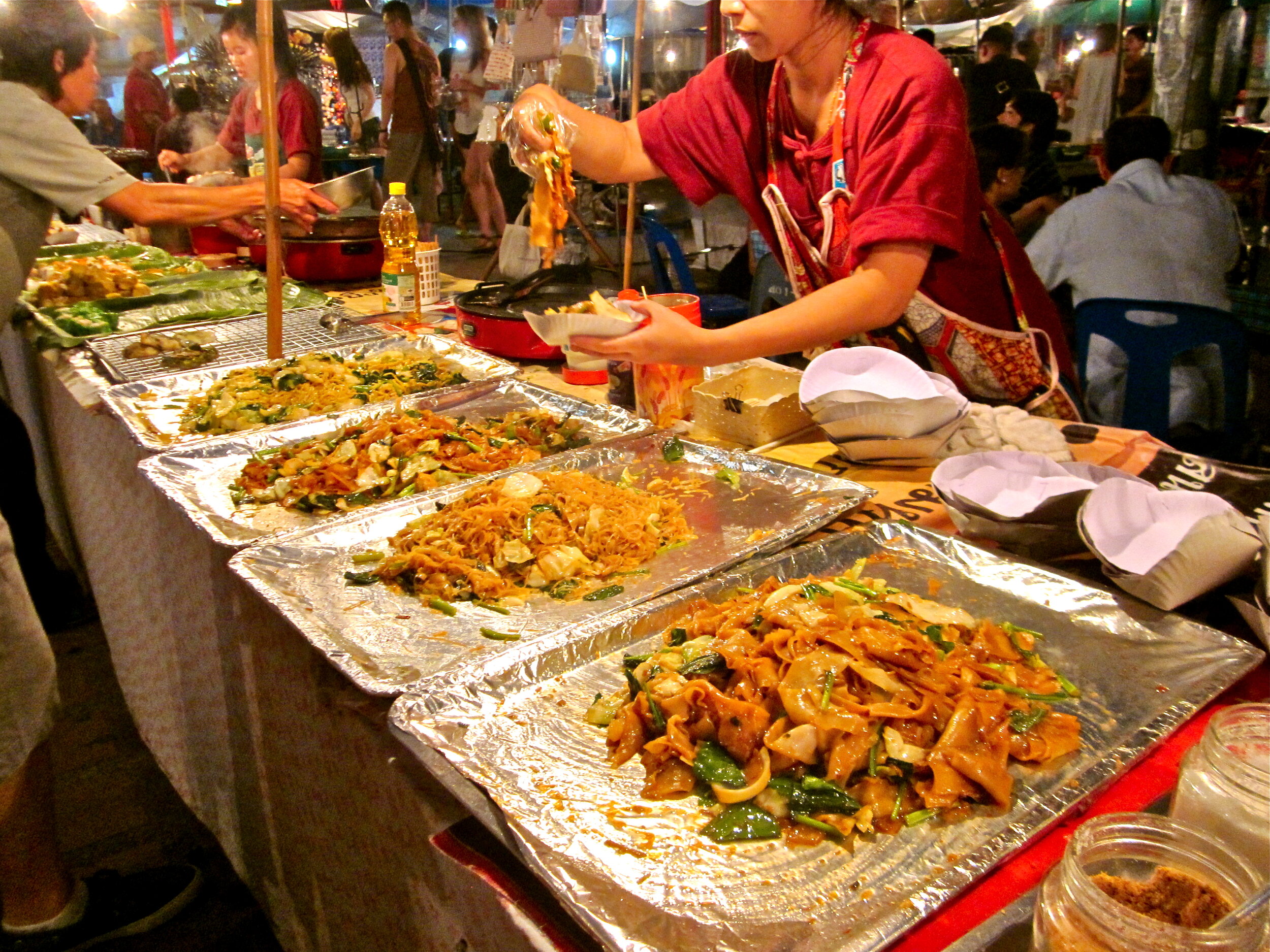 CHANG MAI, THAILAND - Night markets in Chang Mai, never eaten so much amazing food