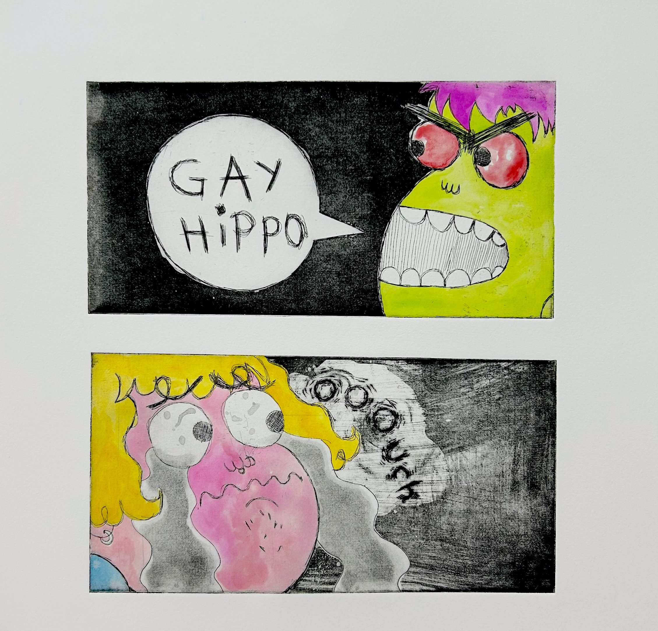 "Gay Hippo"
With Water Color