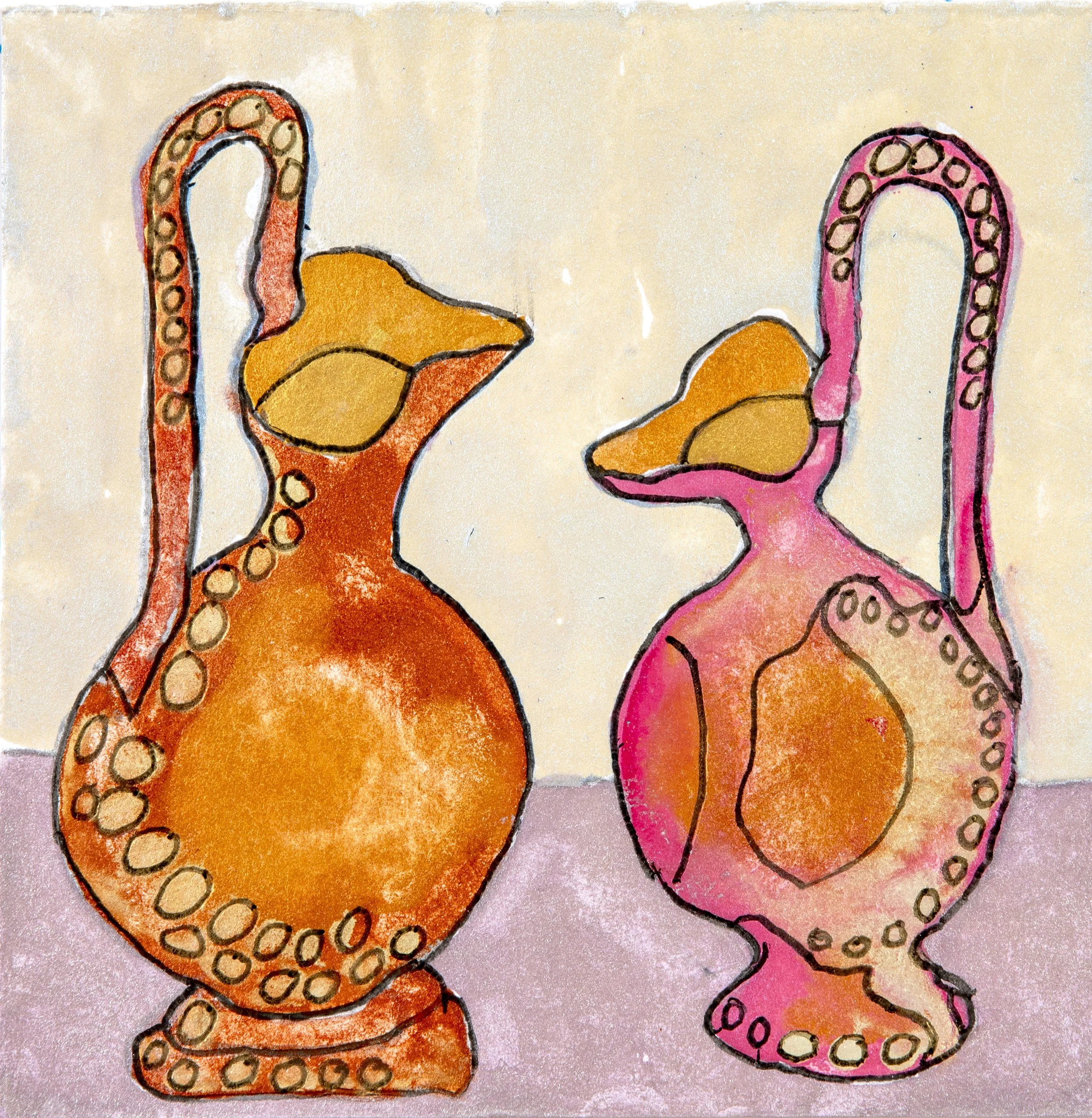 iridescent watercolor, 5.5" x 5.5", 2026