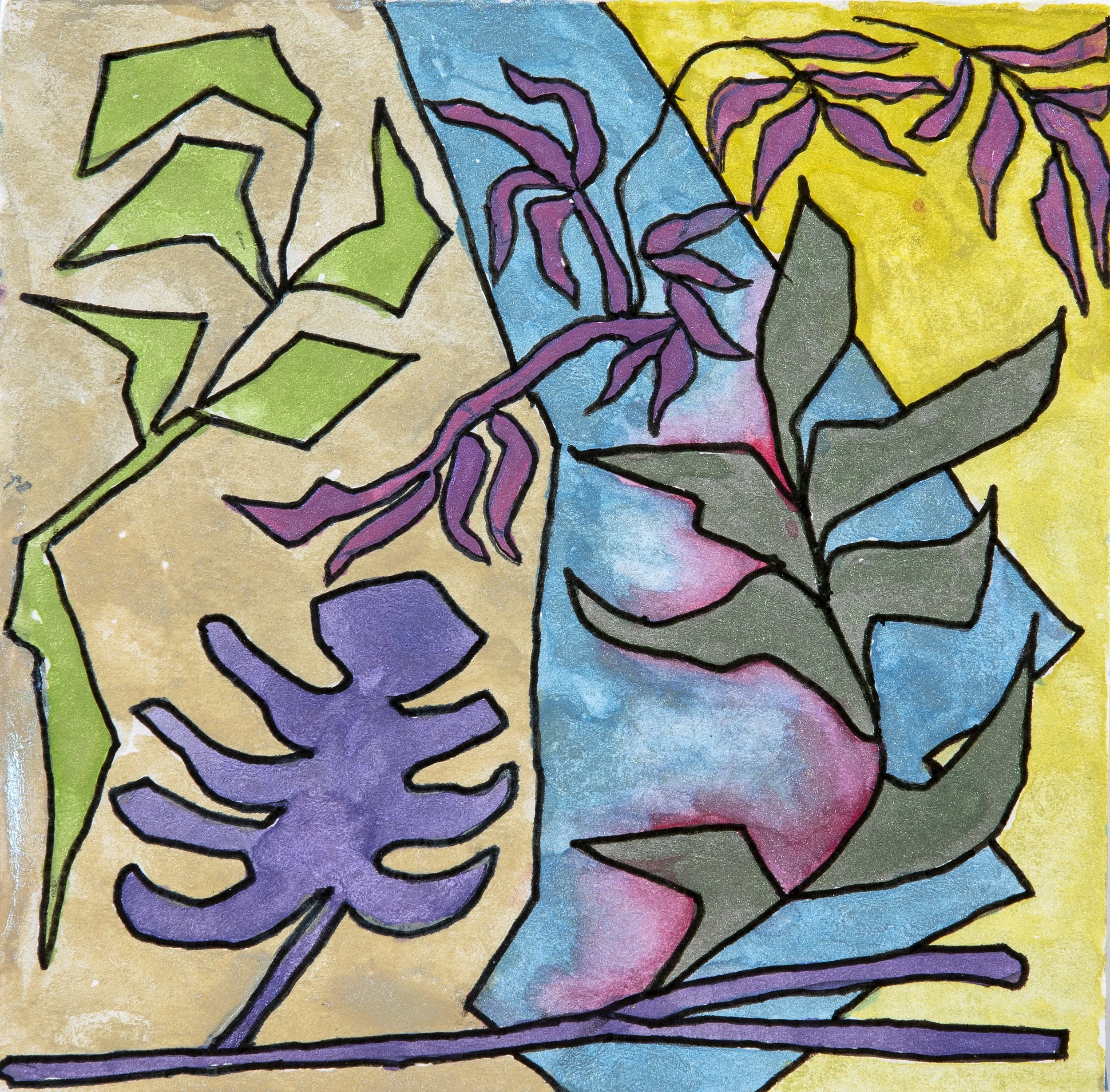 iridescent watercolor, 5.5" x 5.5", 2026