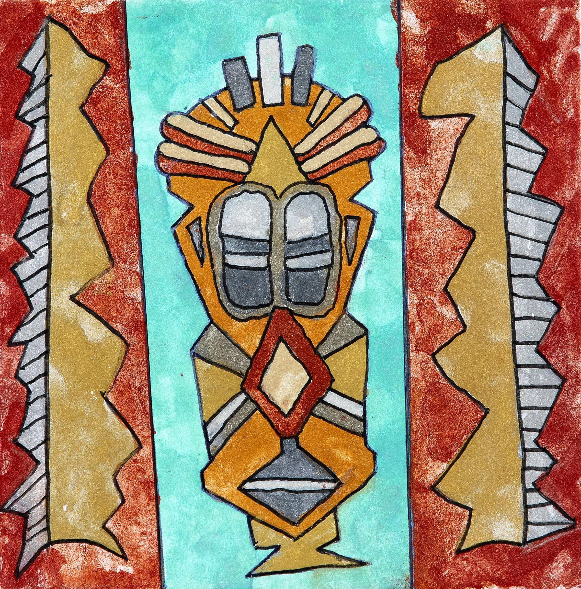 iridescent watercolor, 5.5" x 5.5", 2026