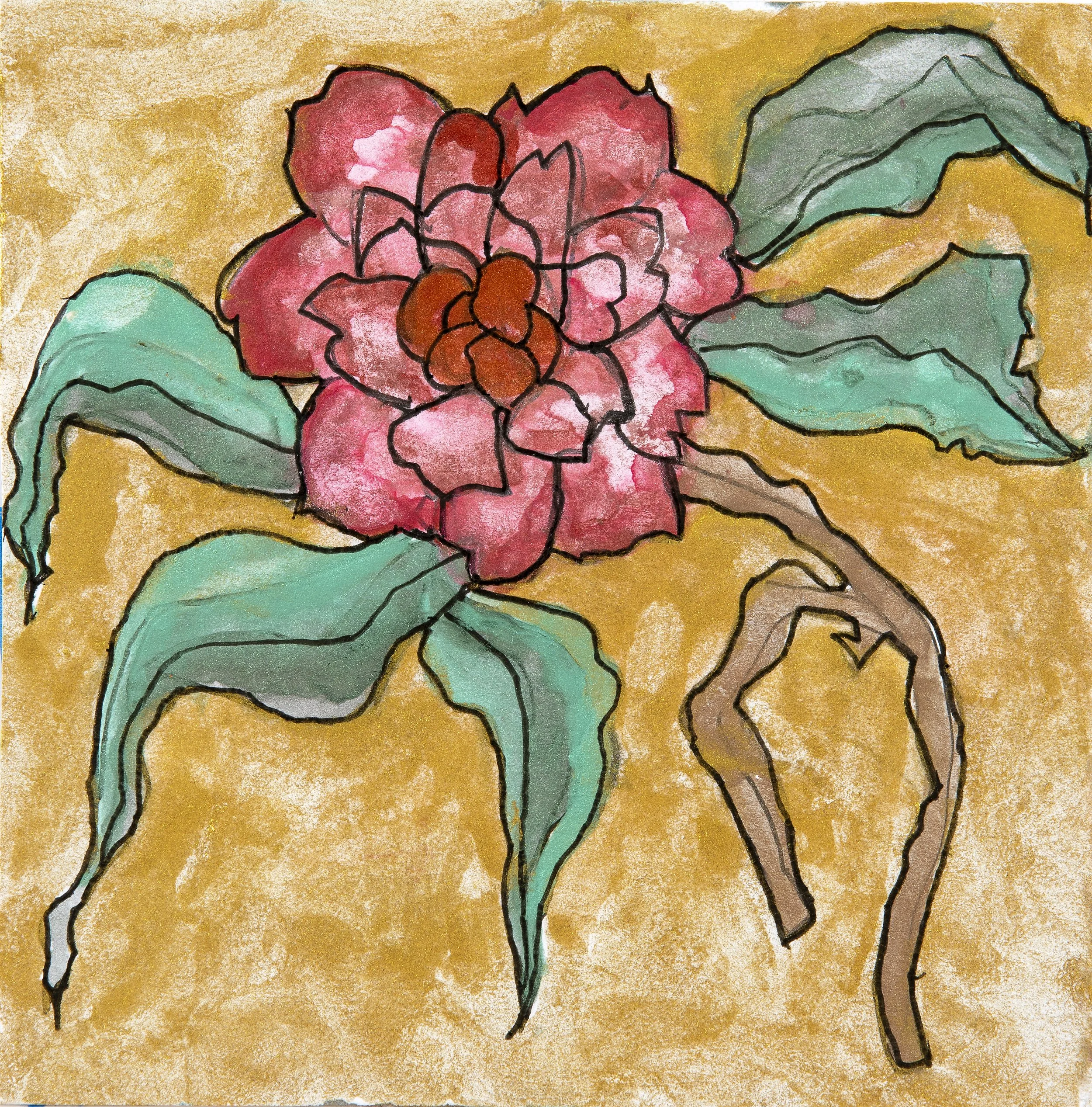 iridescent watercolor, 5.5" x 5.5", 2026