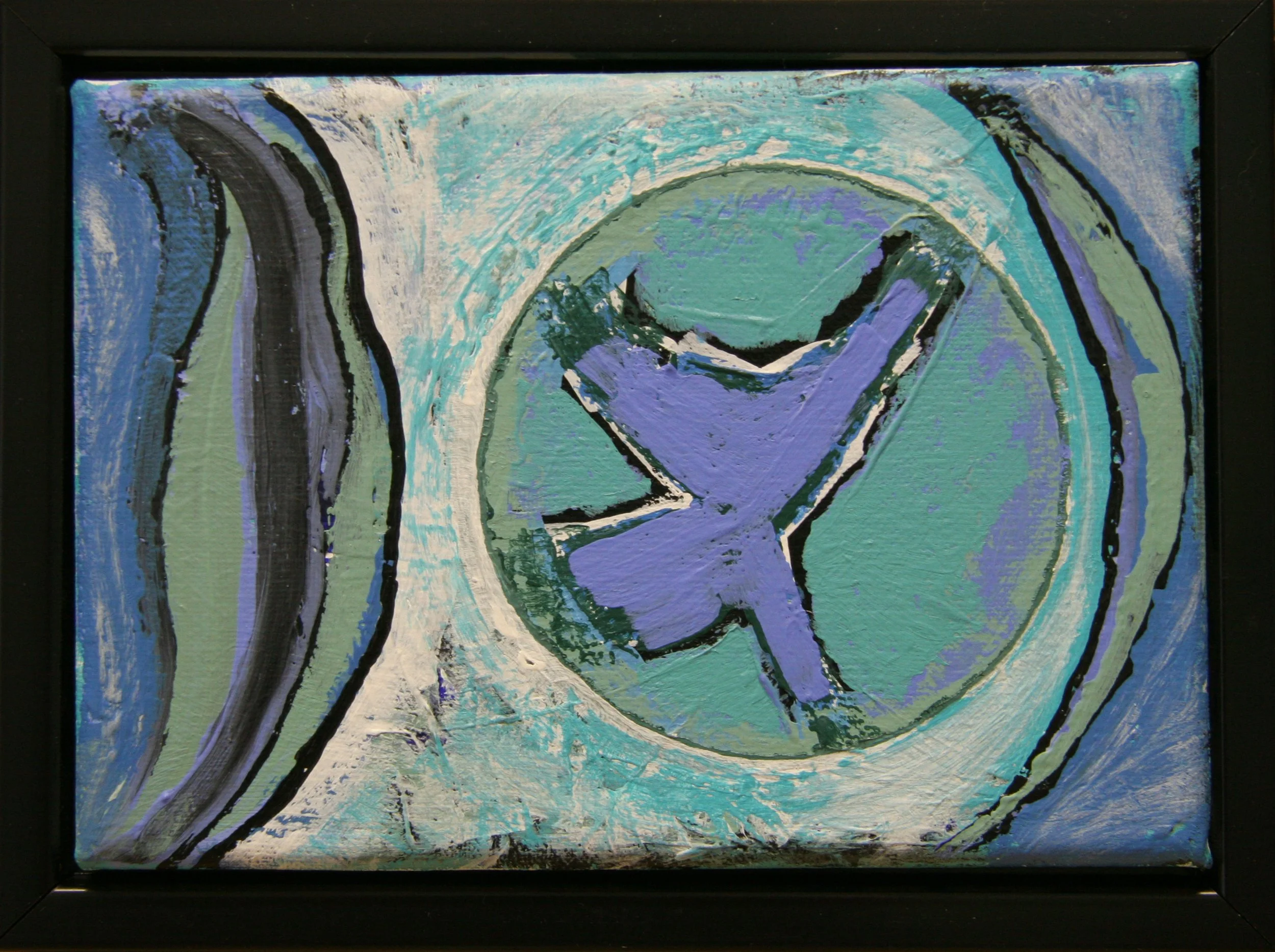 Moon Dance, acrylic on canvas, 4" x 6", 2007