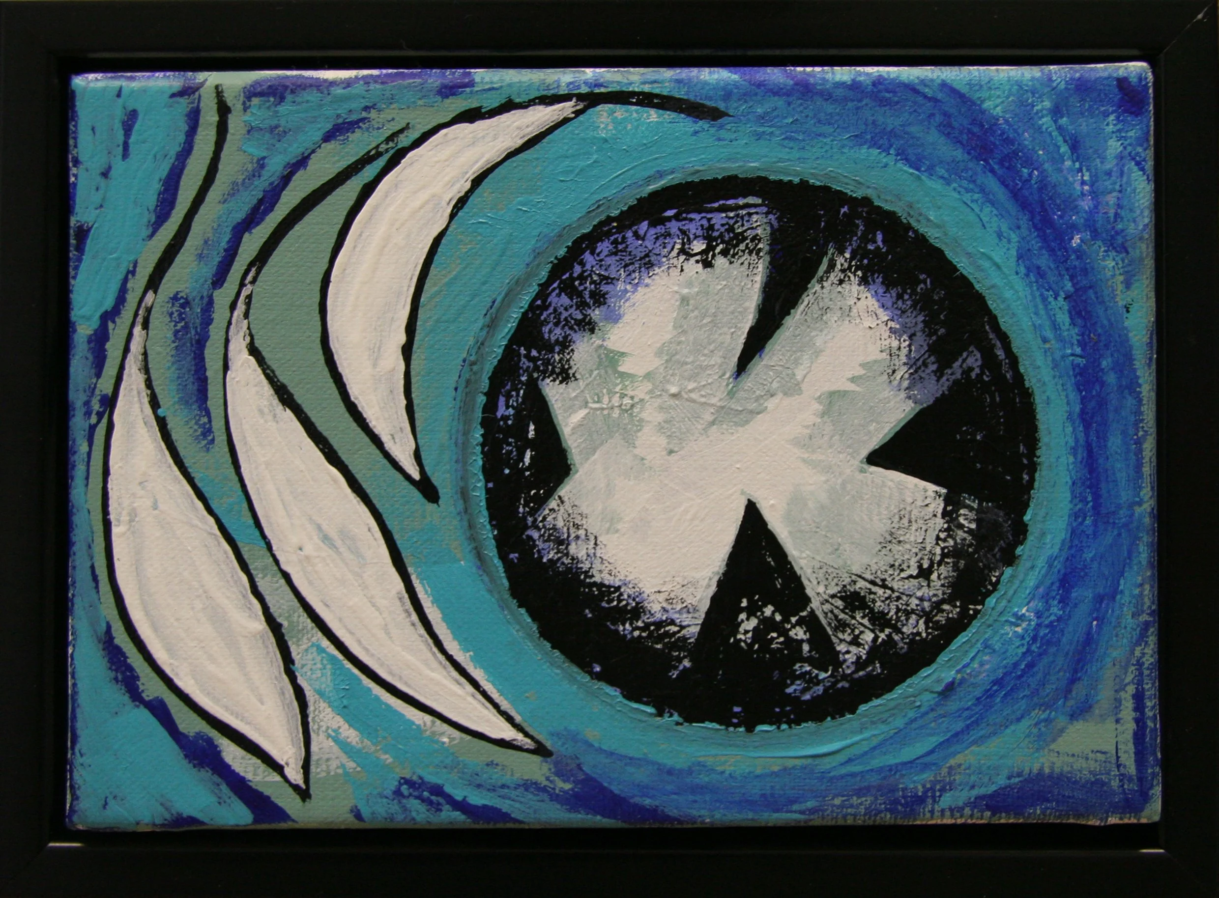 Moon Light, acrylic on canvas, 4" x 6", 2007