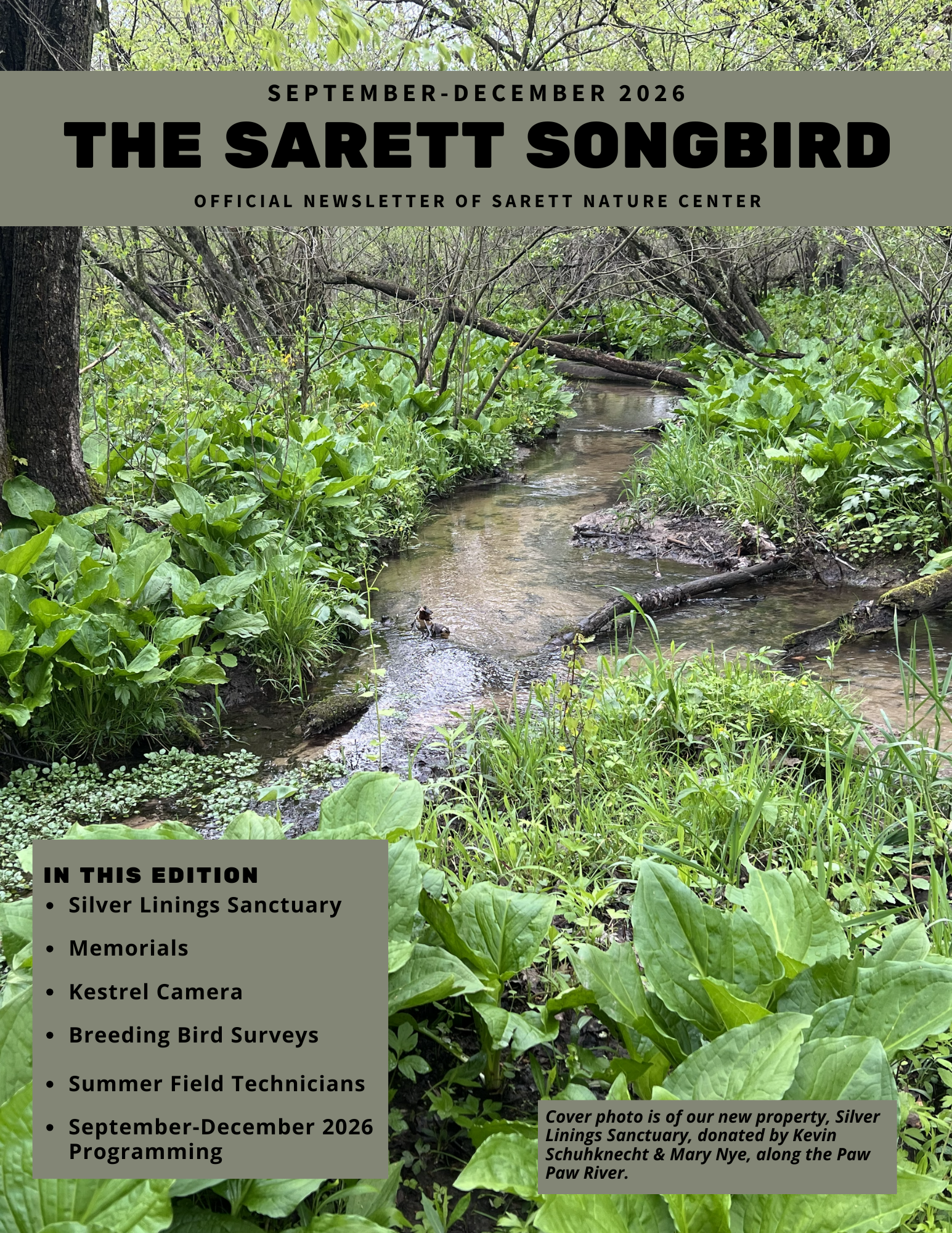 Sarett Songbird September-December 2026